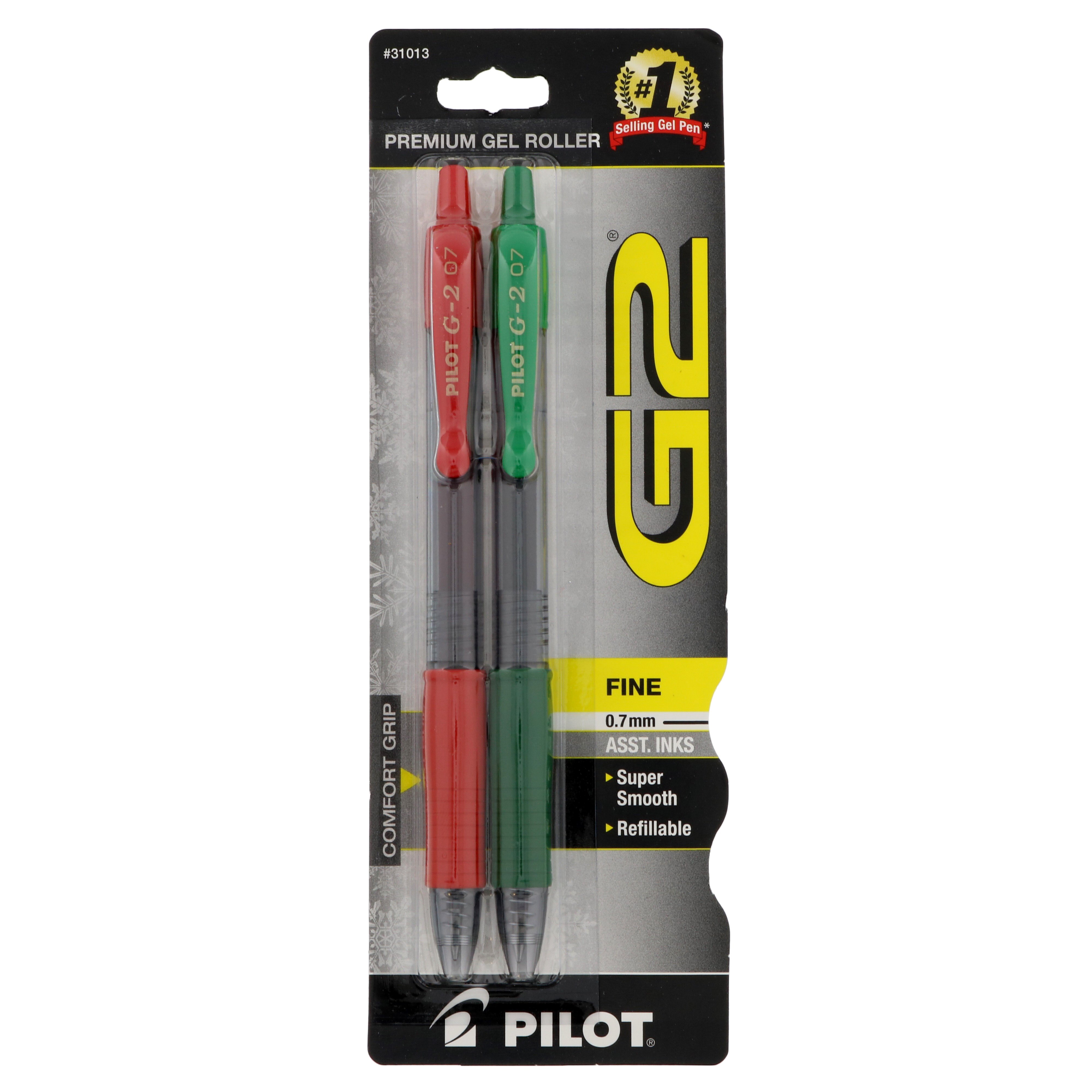 Pilot G2 Retractable Red & Green Gel Ink Rolling Ball Pens - Shop Pens ...