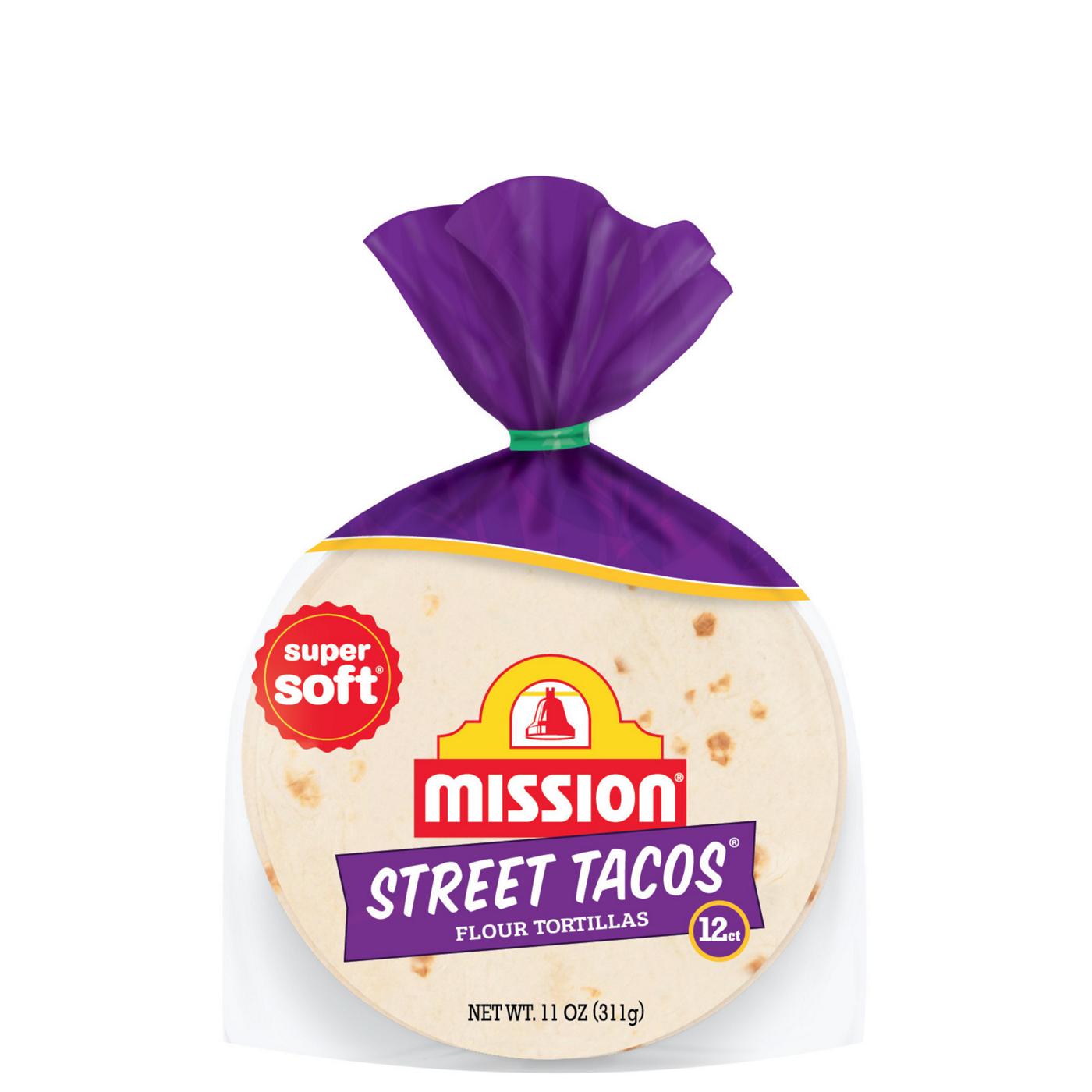 Mission Super Soft Street Tacos Flour Tortillas 12 Count; image 1 of 10