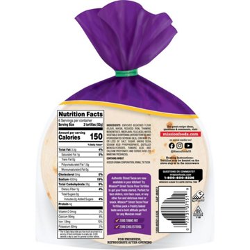 Mission Super Soft Flour Tortillas, Street Taco Size, 12 ct