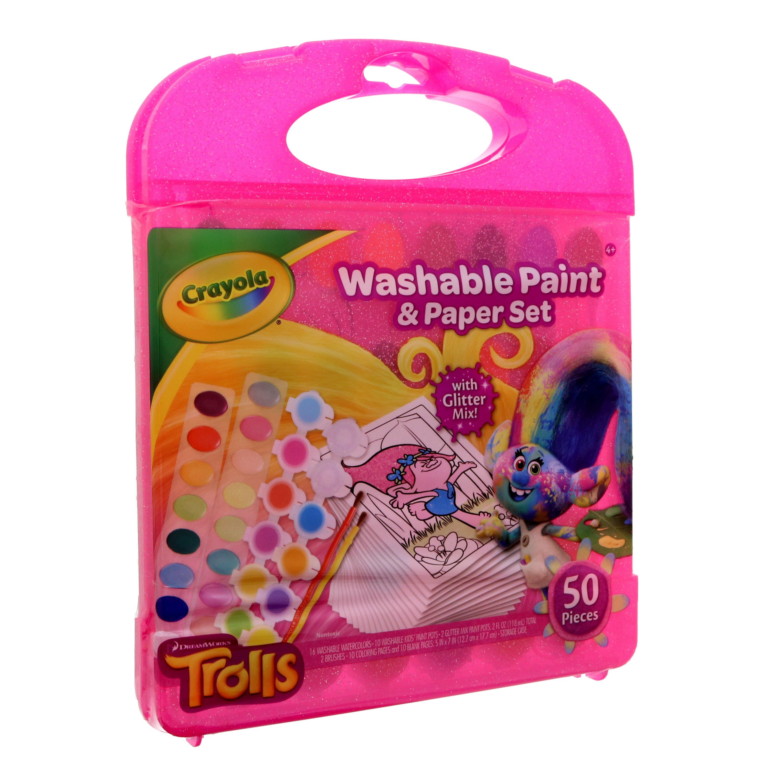Crayola Trolls Washable Paint & Paper Set - Shop School & Office