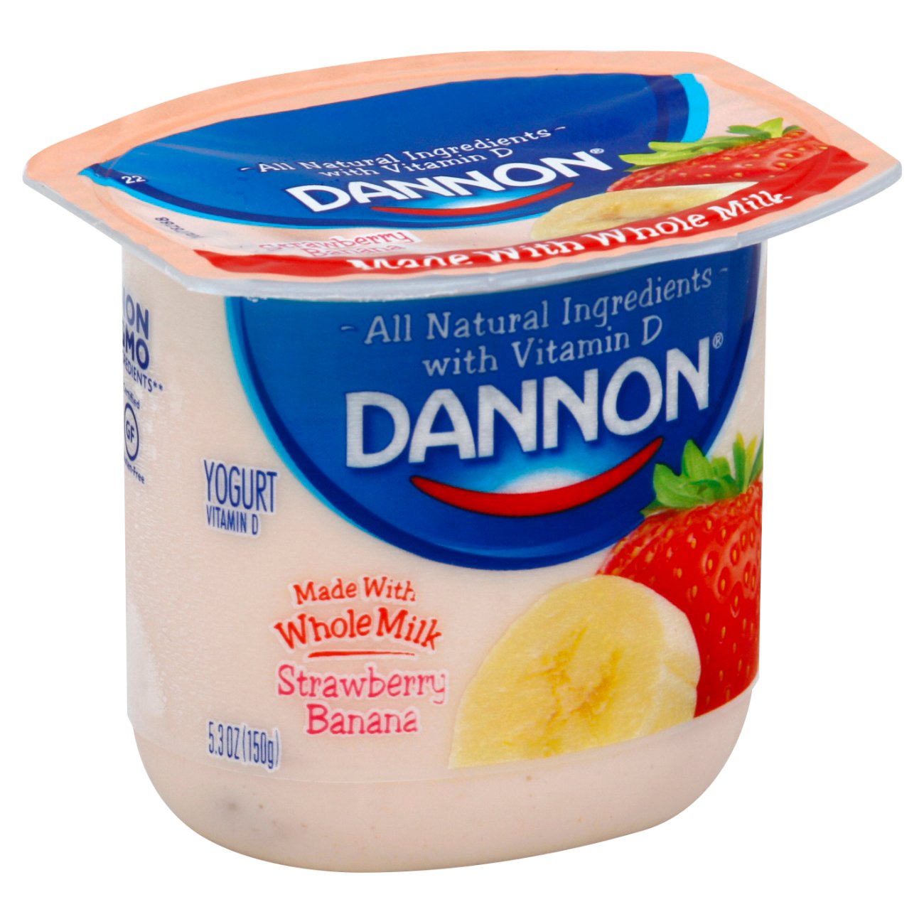 Dannon Whole Milk Strawberry Banana Shop Yogurt at HEB