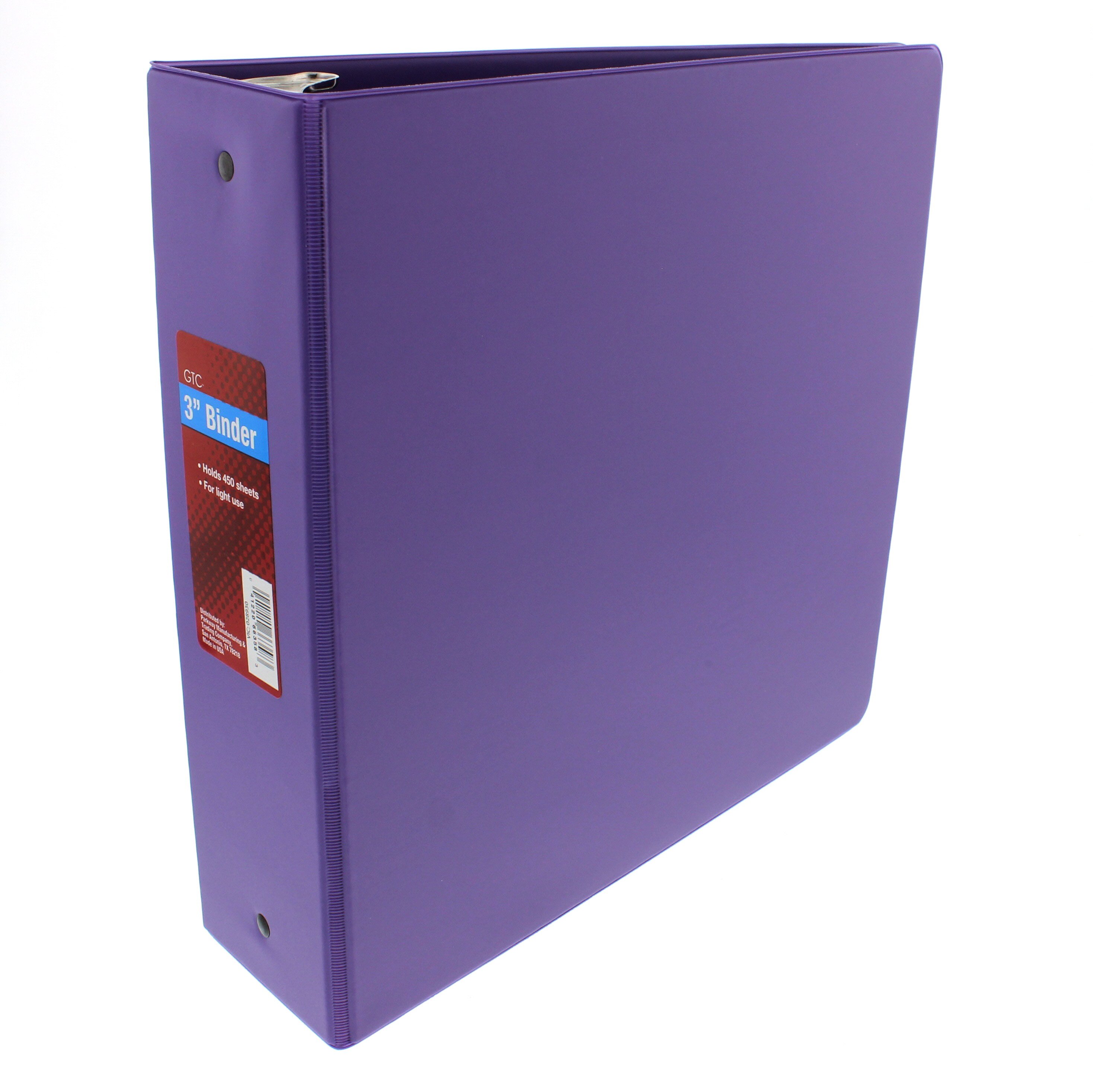 GTC 3 Inch Vinyl Binder, Purple - Shop Binders at H-E-B