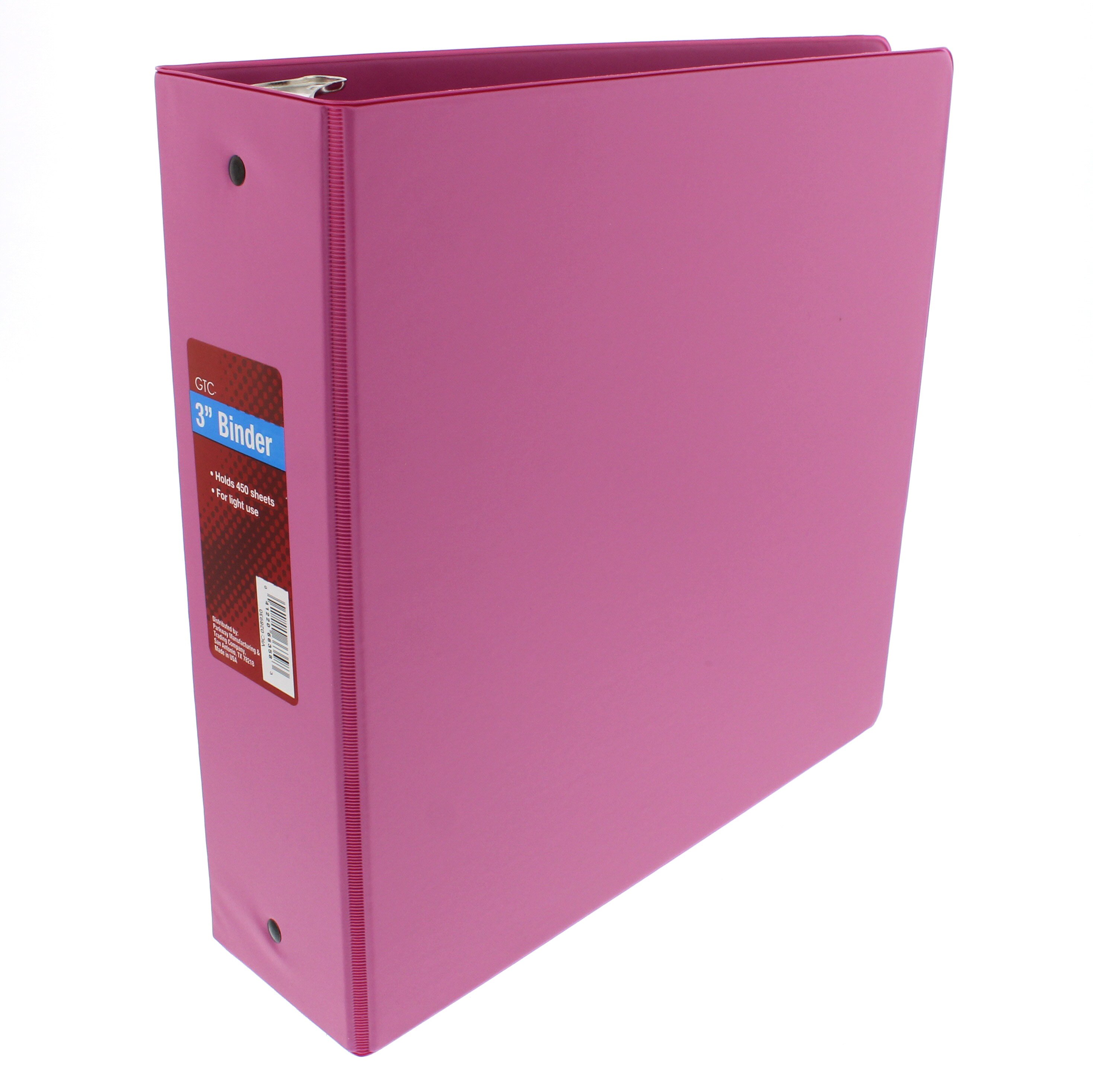 GTC 3 Inch Vinyl Binder, Pink Shop Binders at HEB