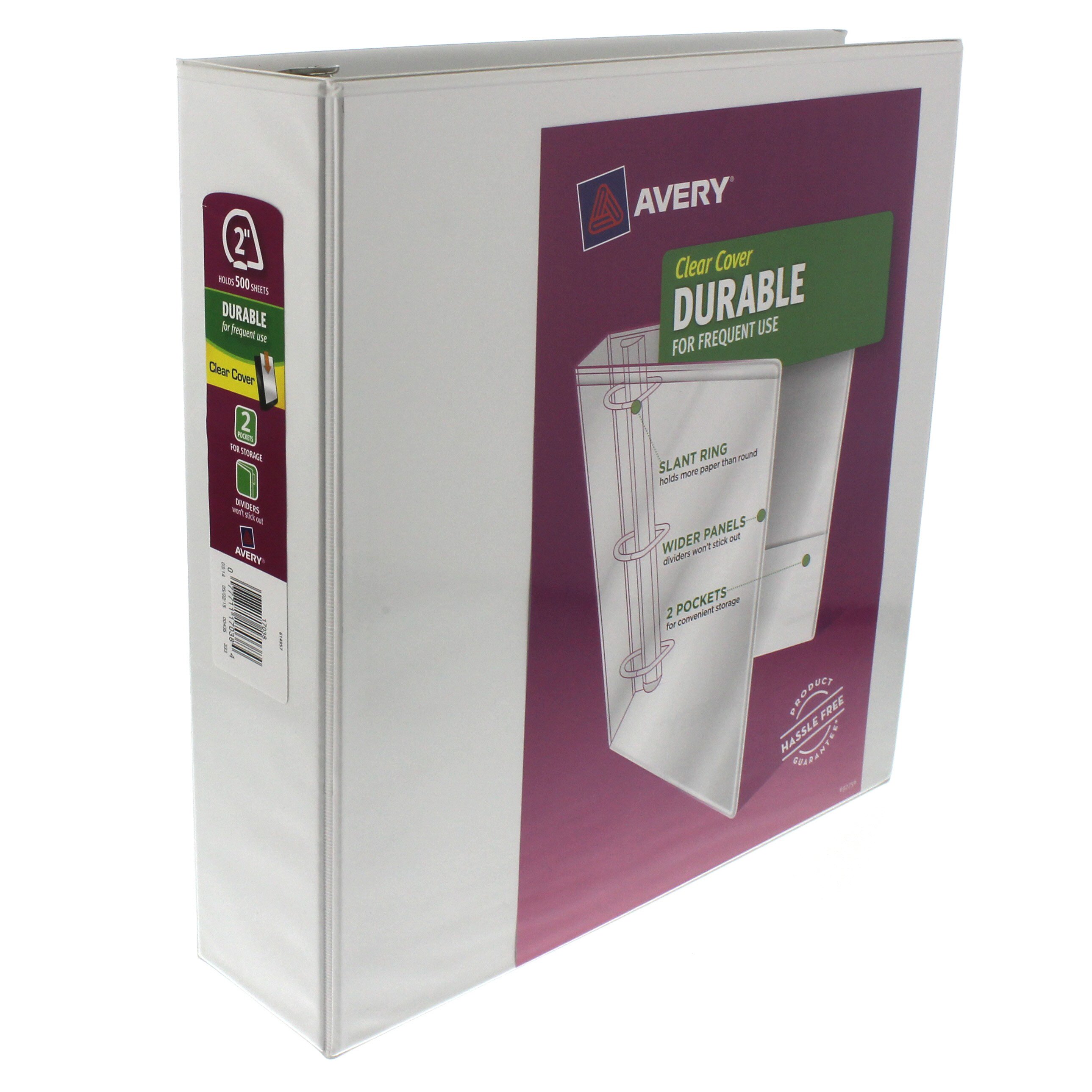 Avery Durable 2" View Binder with Slant Rings, White Shop Binders at