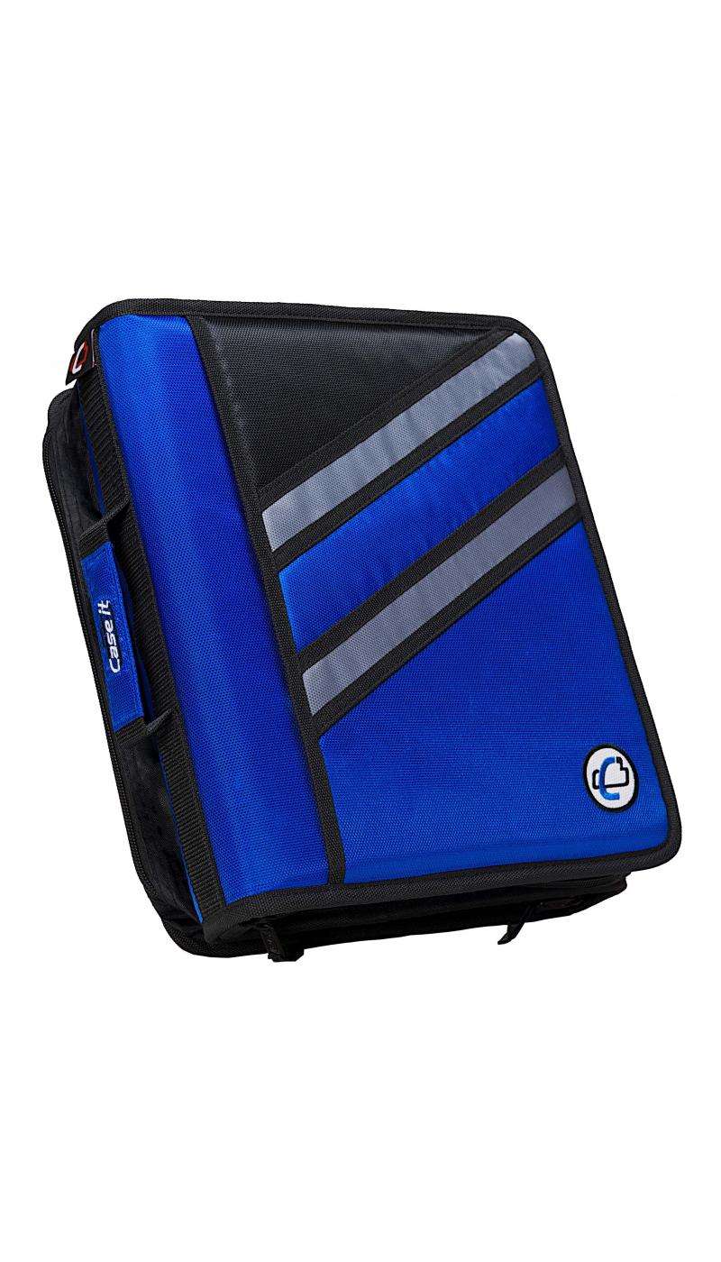 Case-It The Z Two-in-One Zipper Binder, Blue; image 1 of 2