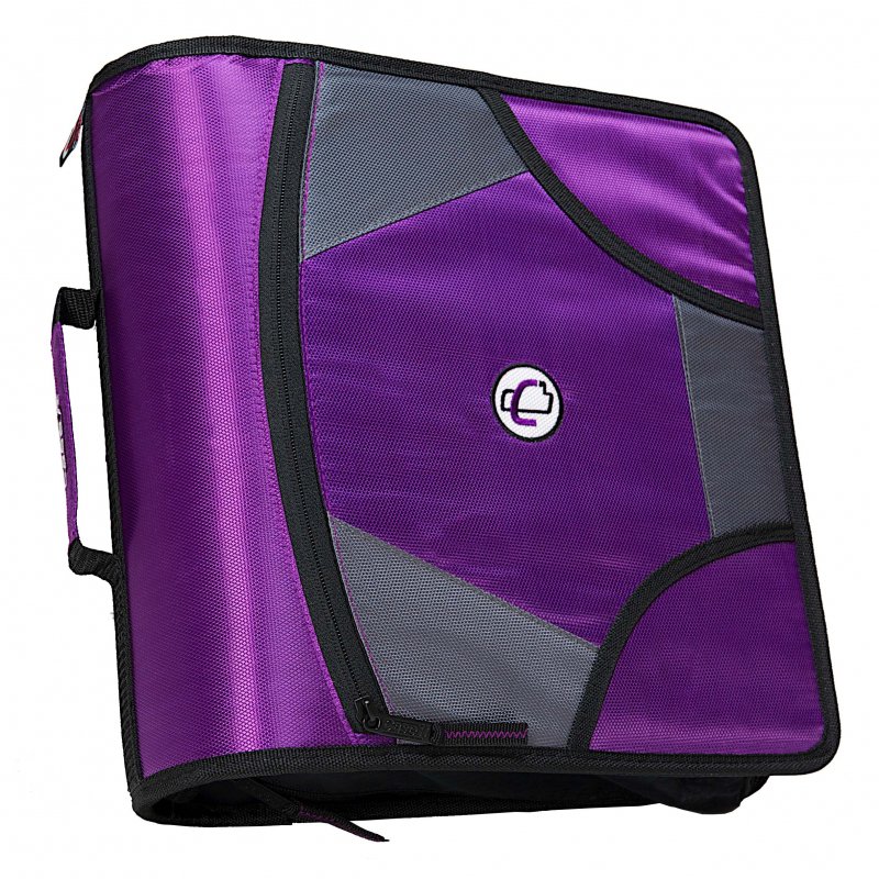 CaseIt The King Sized Zip Tab 3 Ring Zipper Binder, Purple Shop