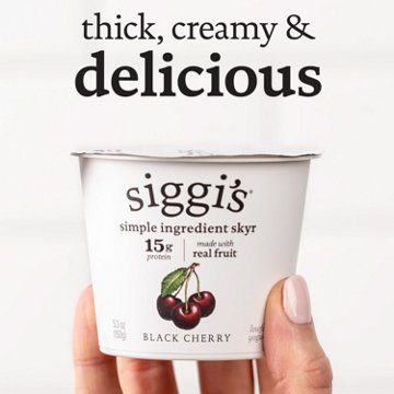 Siggi's 2% Non-Fat Strained Cream Skyr Yogurt - Black Cherry