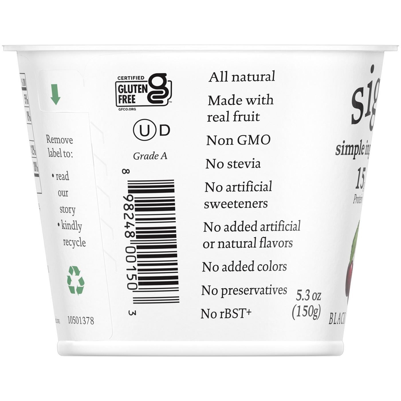 Siggi's 2% Non-Fat Strained Cream Skyr Black Cherry Yogurt; image 4 of 4