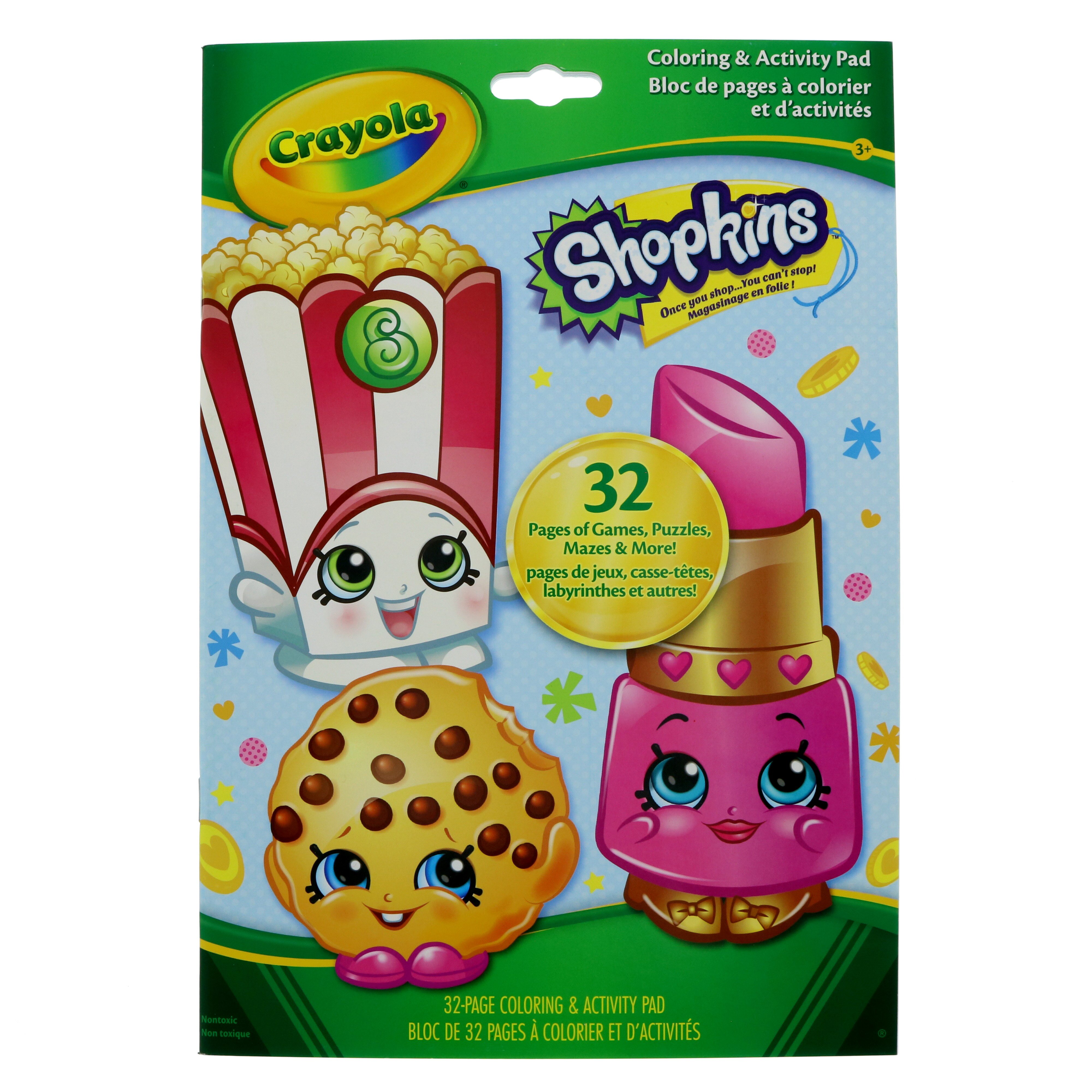 Shopkins Play Pack Grab & Go Coloring Book, Markers and Stickers