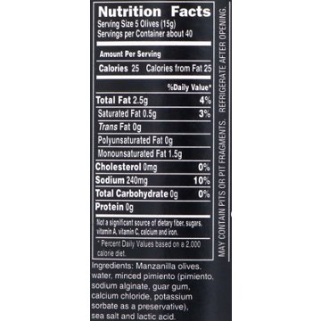 Mario Pimiento Stuffed Spanish Olives, 21 oz