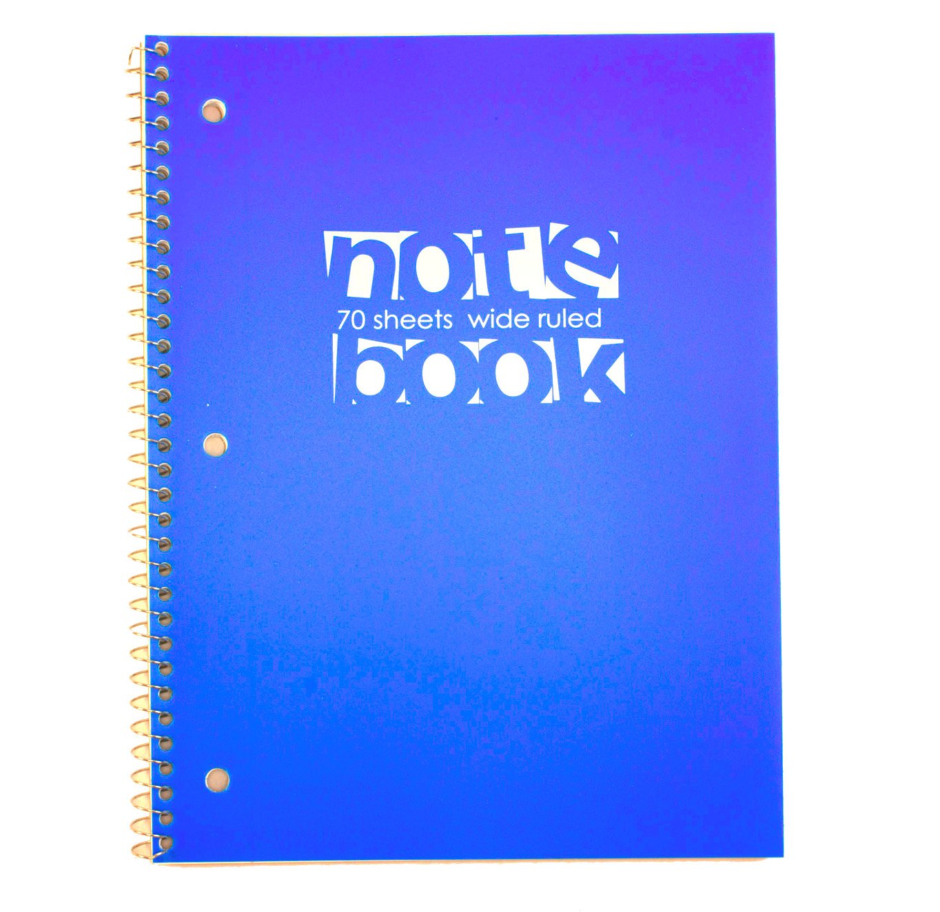 Basic Wide Rule 1 Subject Poly Spiral Notebook, Blue Shop