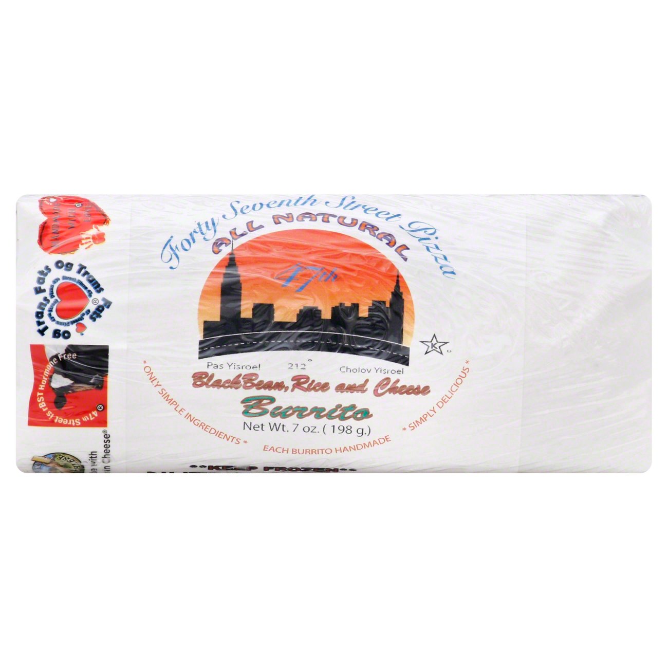 Forty Seventh Street Pizza Burrito Black Bean Rice Cheese Shop