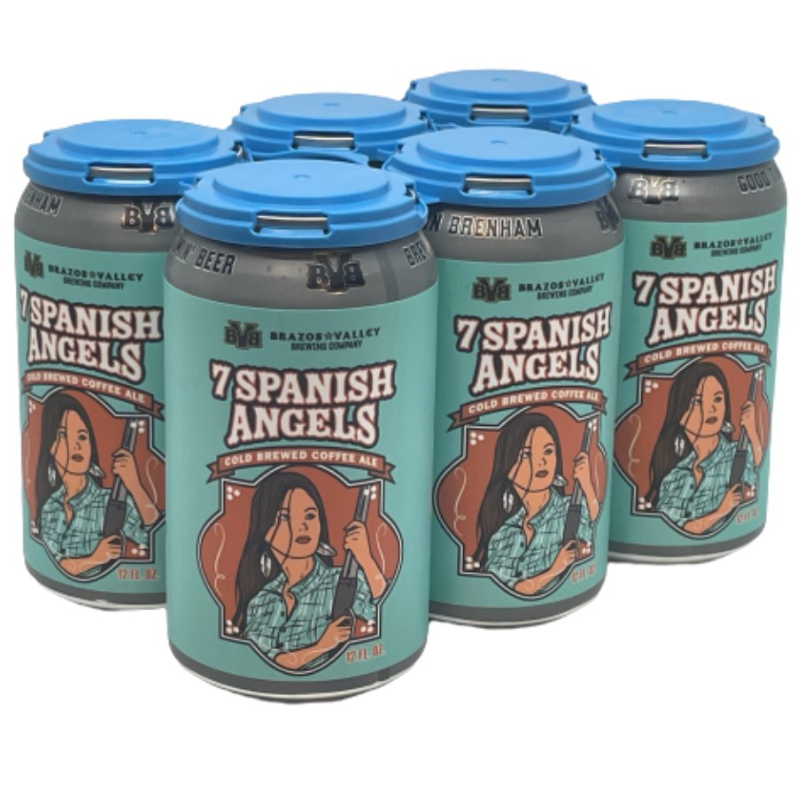 Brazos Valley Brewing 7 Spanish Angels Coffee Ale Beer 12 oz Cans