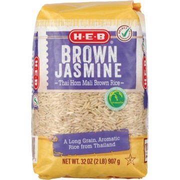 H-E-B Long Grain Brown Jasmine Rice, 2 lbs