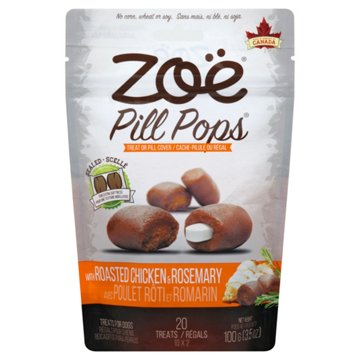 Zoe Roasted Chicken with Rosemary Pill Cover Pill Pops, 3.5 oz