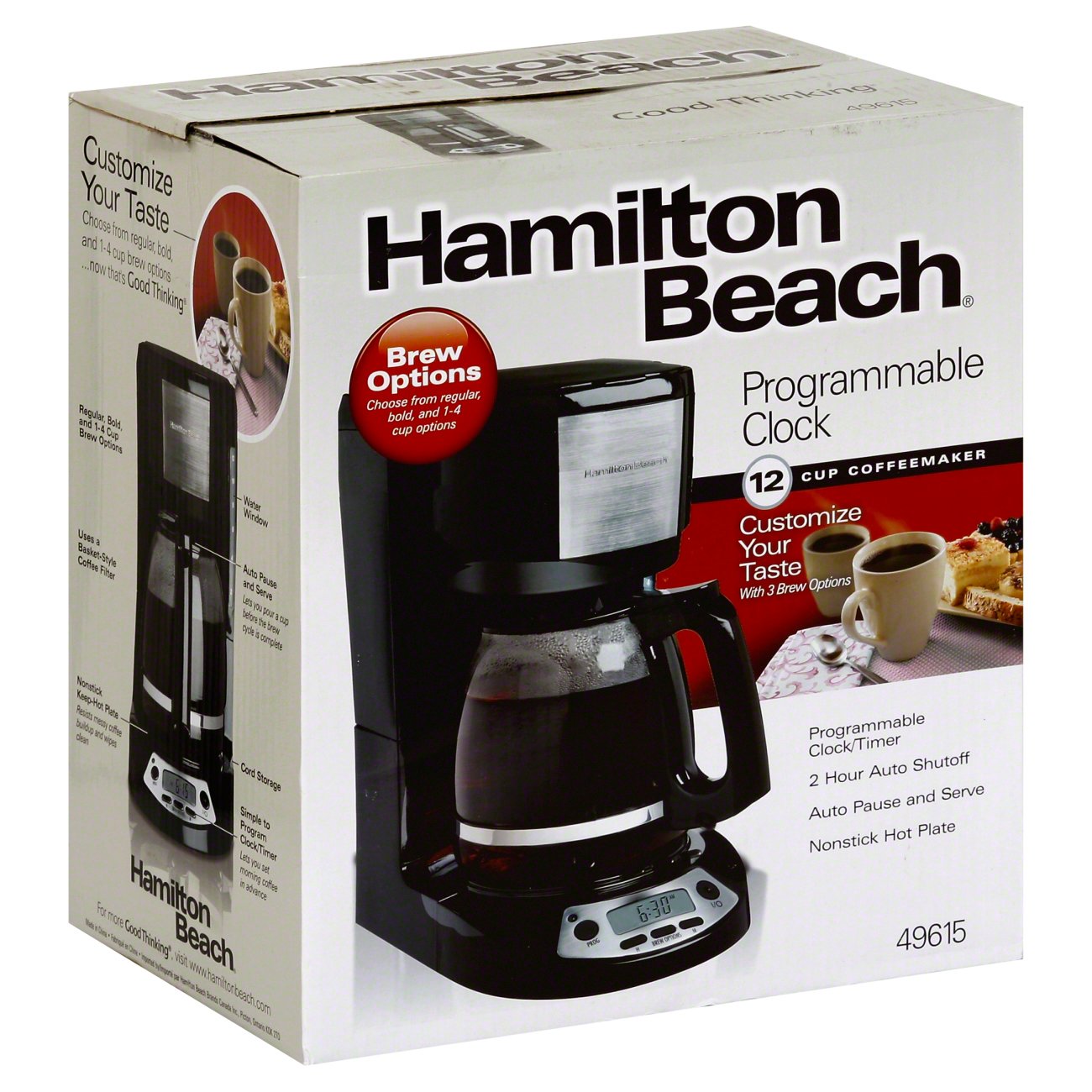 Hamilton Beach 12 Cup Programmable Coffee Maker Shop Appliances at HEB