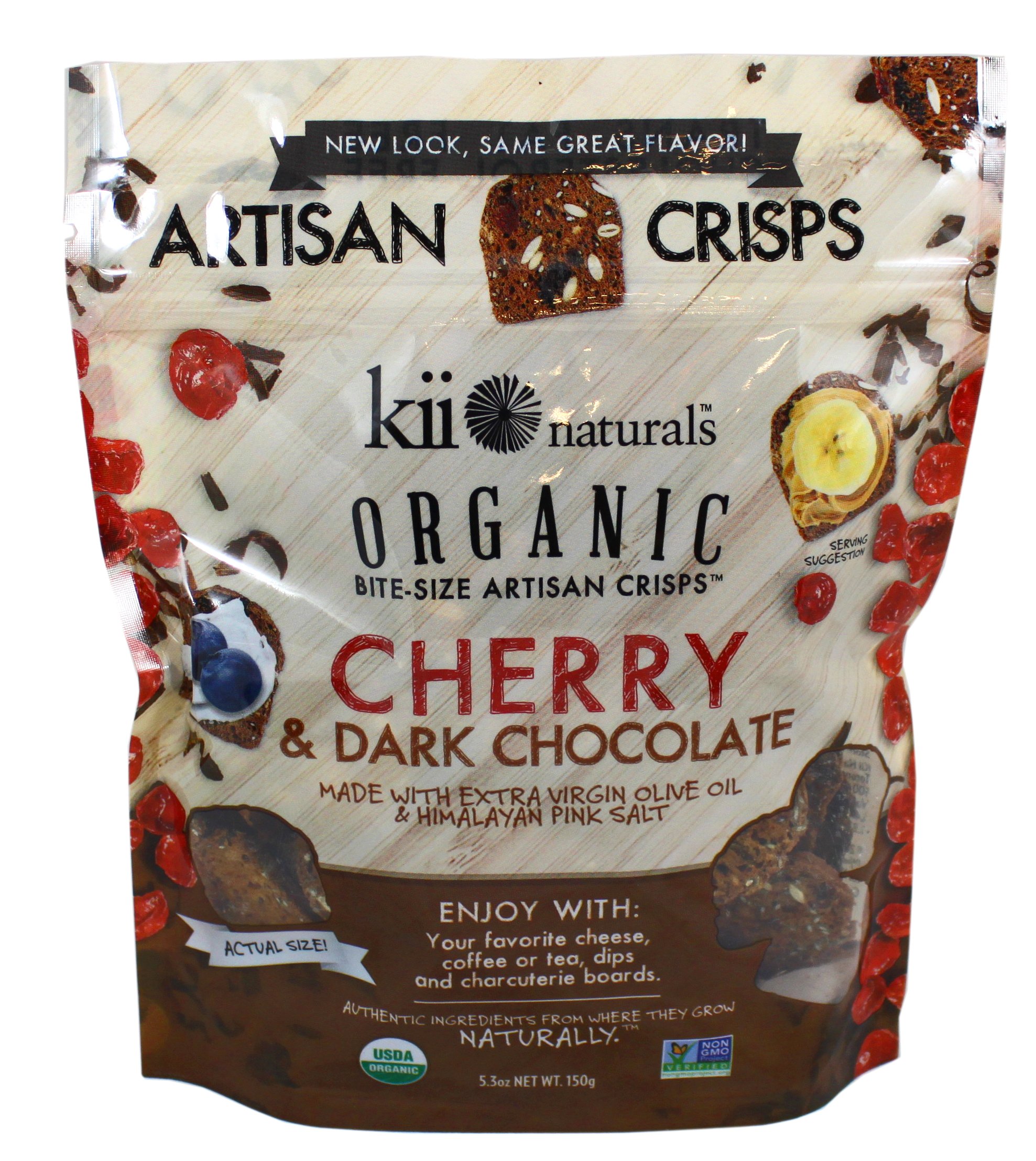 Kii Naturals Organic Cherry Dark Chocolate Crisps Shop Crackers Breadsticks At H E B