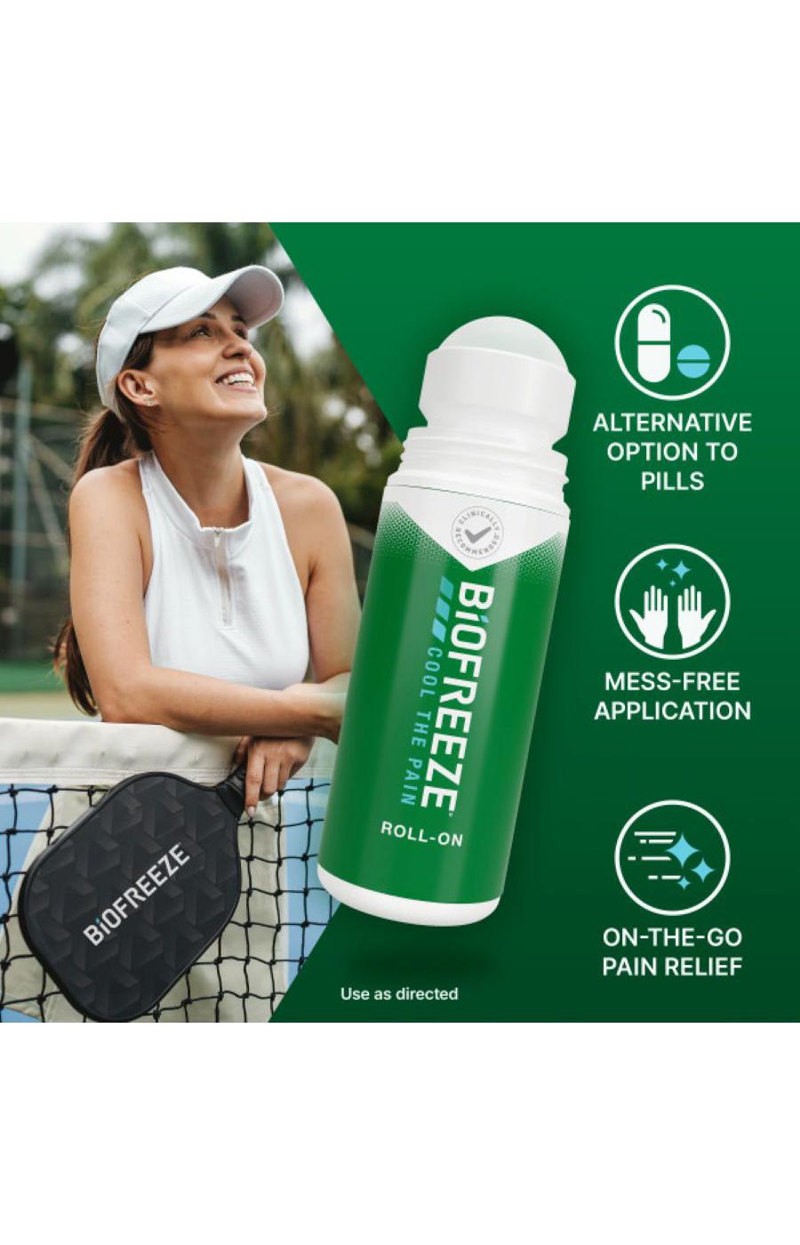 Biofreeze Menthol Pain Relief Roll-On; image 3 of 5