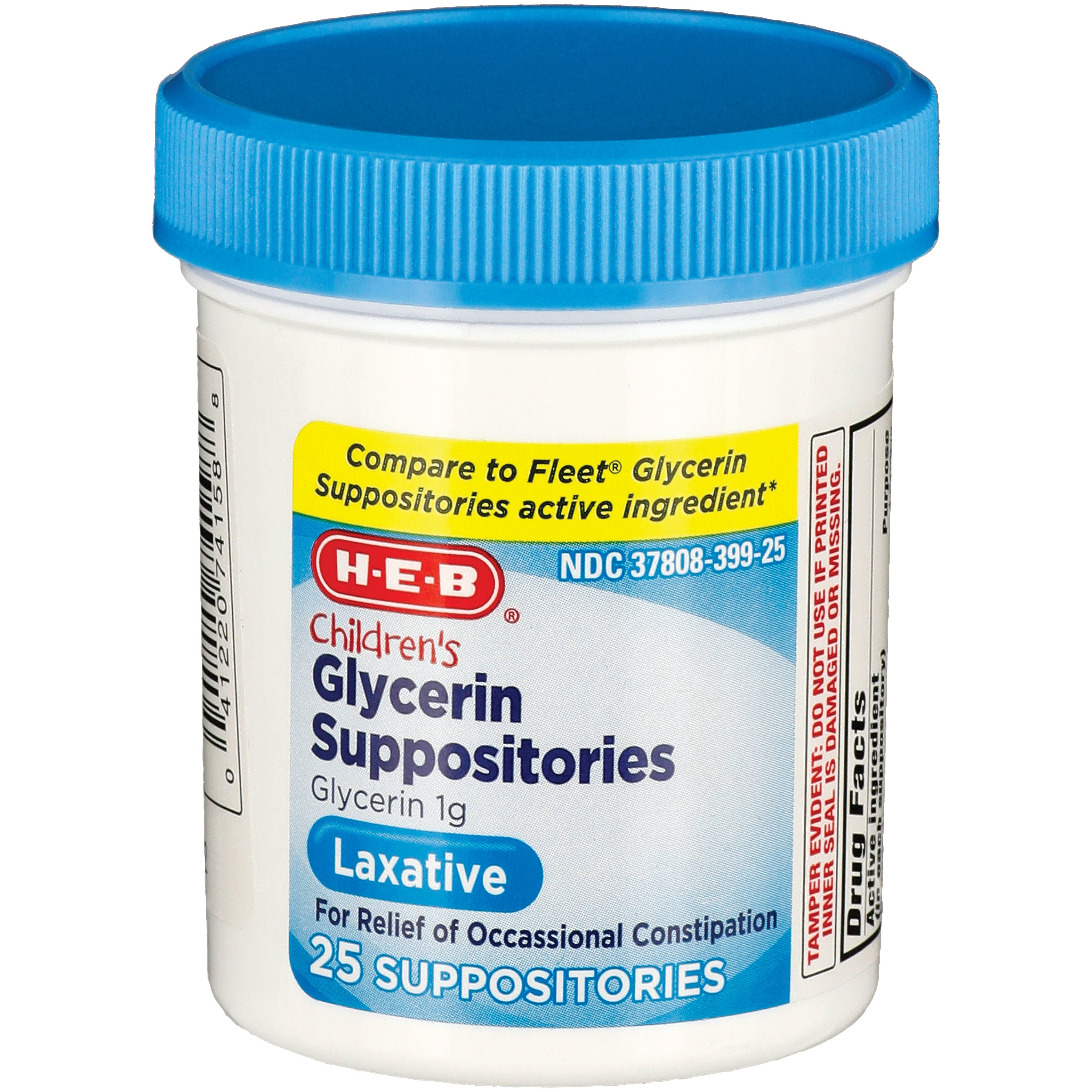 Glycerin Suppositories Laxative 25 CT (For Children From 2- 6 Years Old) 