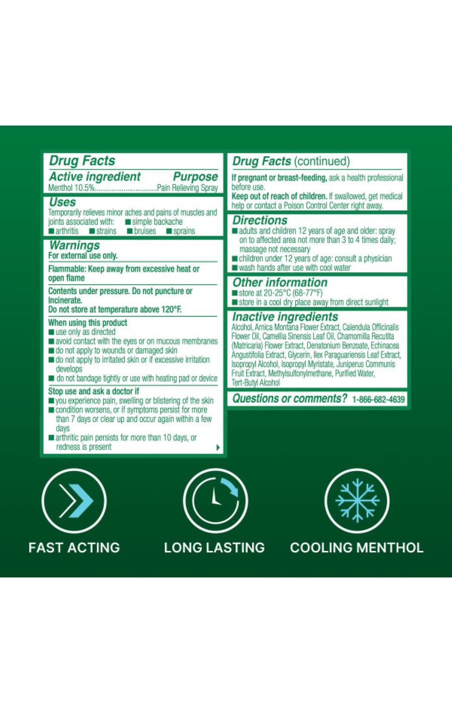 Biofreeze Menthol 360 Pain Relief Spray Colorless; image 3 of 4