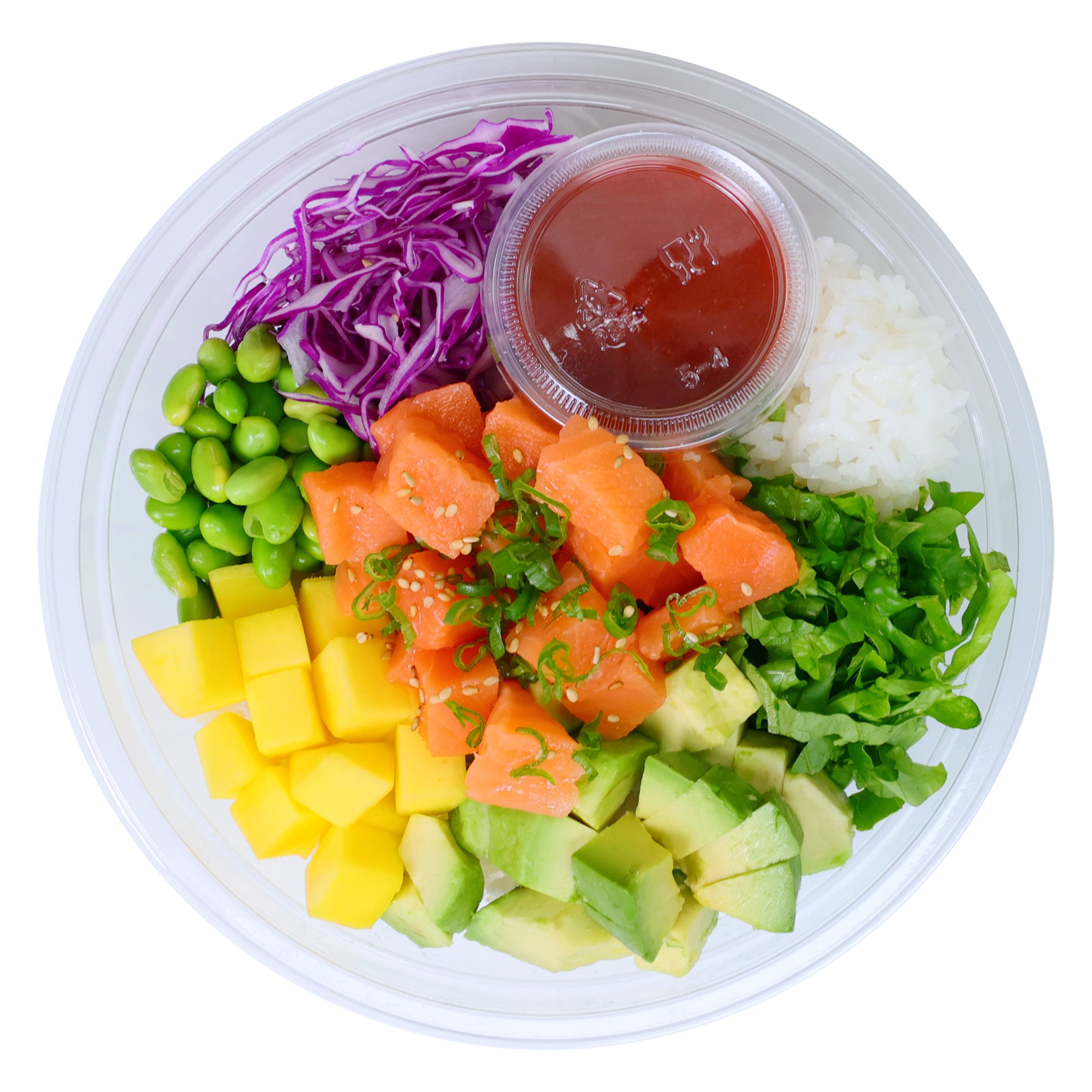 H E B Sushiya Salmon Poke Bowl With Spicy Sauce And White Rice Shop Sushi At H E B