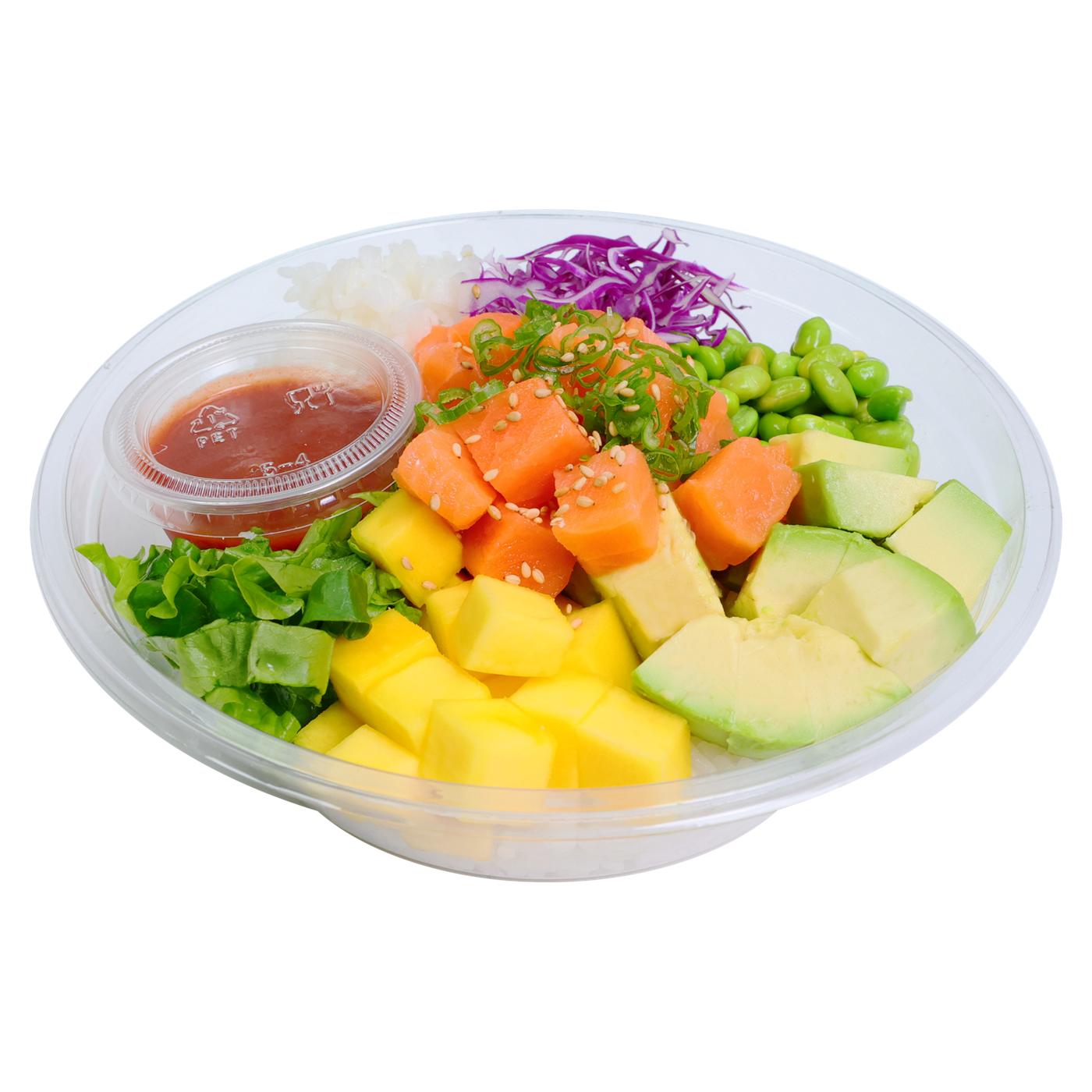 HEB Sushiya Salmon Poke Bowl with White Rice & Spicy Sauce Shop