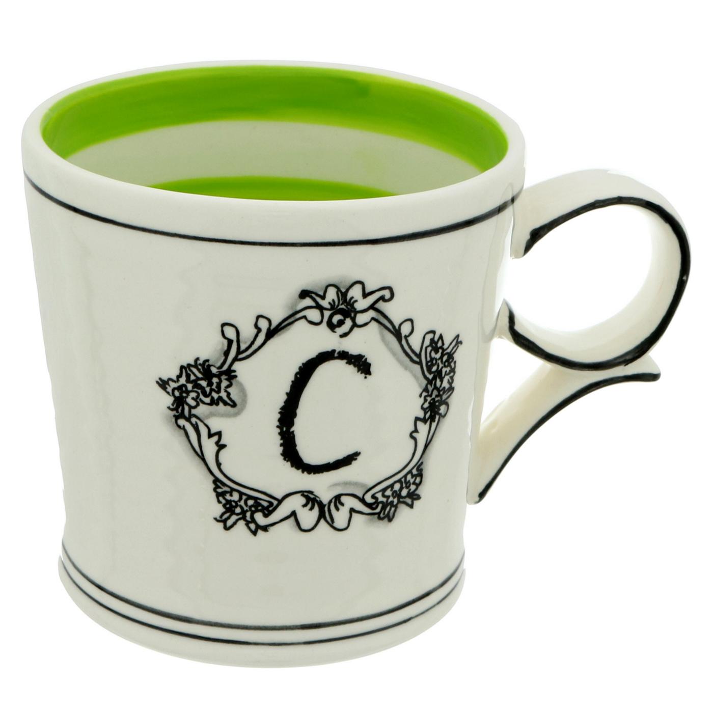 Home Essentials & Beyond Assorted Monogram 14oz Mugs, Colors & Styles May Vary; image 1 of 3