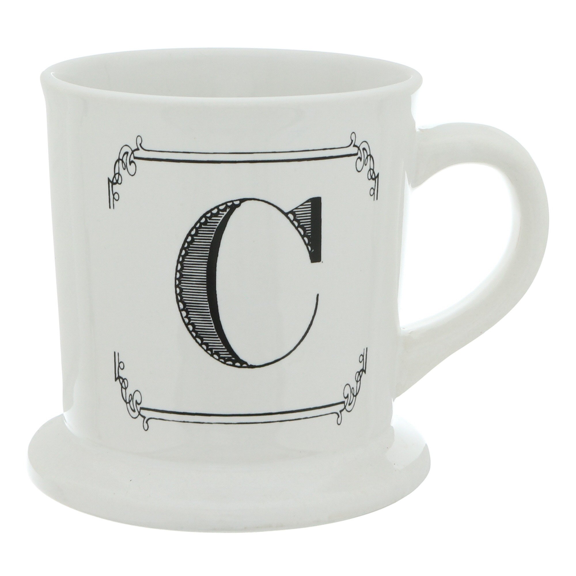 Home Essentials & Beyond Pedestal Monogram Mug 14 oz - Shop Glasses
