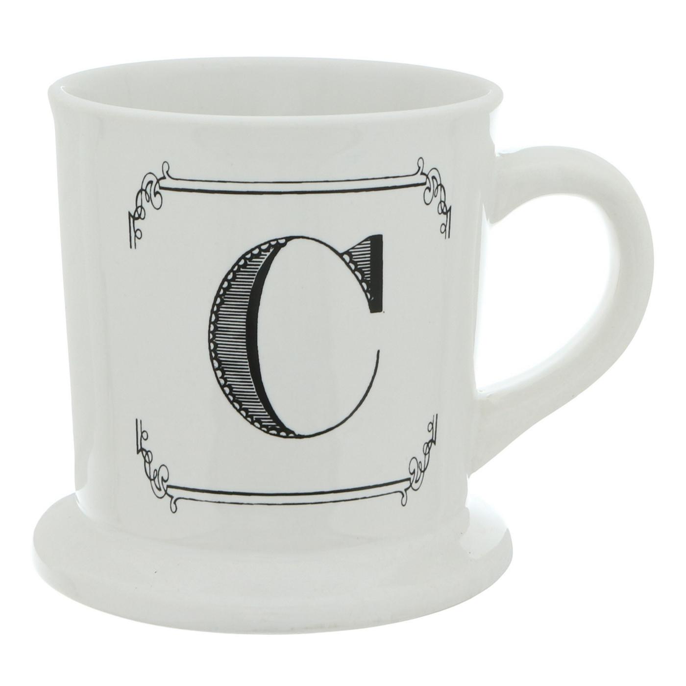 Home Essentials & Beyond Pedestal Monogram Mug 14 oz; image 1 of 2