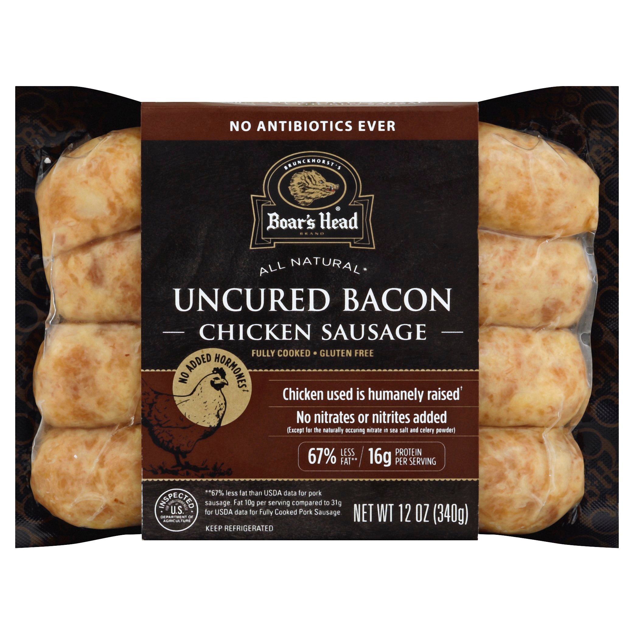 Boar's Head Uncured Bacon Chicken Sausage - Shop Meat at H-E-B