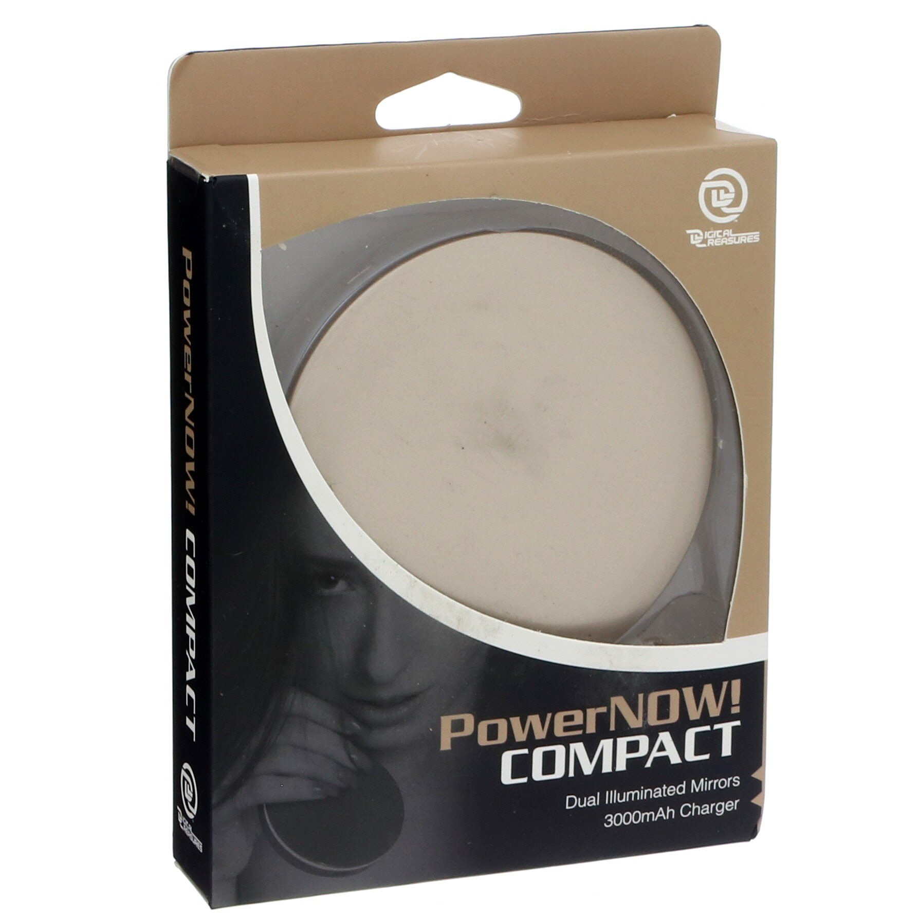 PowerNow Compact Illuminated Mirror with 3000mAh Charger Shop Mirrors