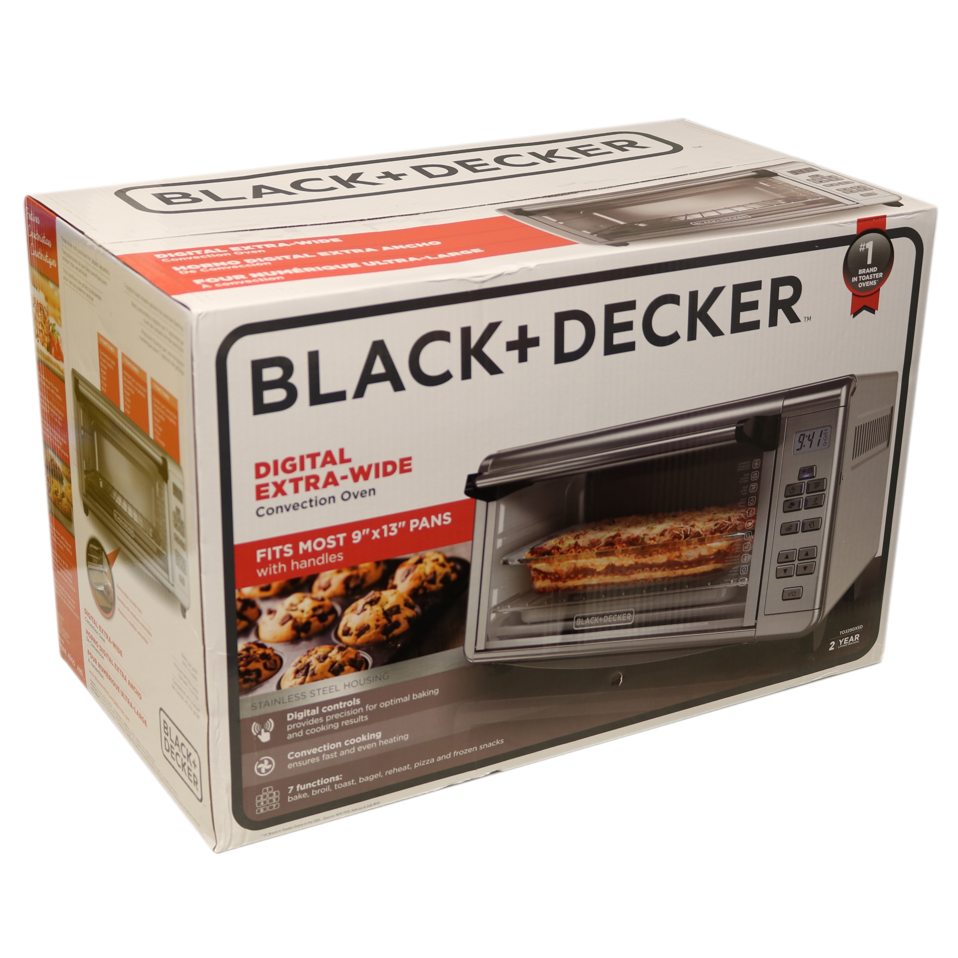 Black Decker 8Slice Digital ExtraWide Convection Toaster Oven Shop