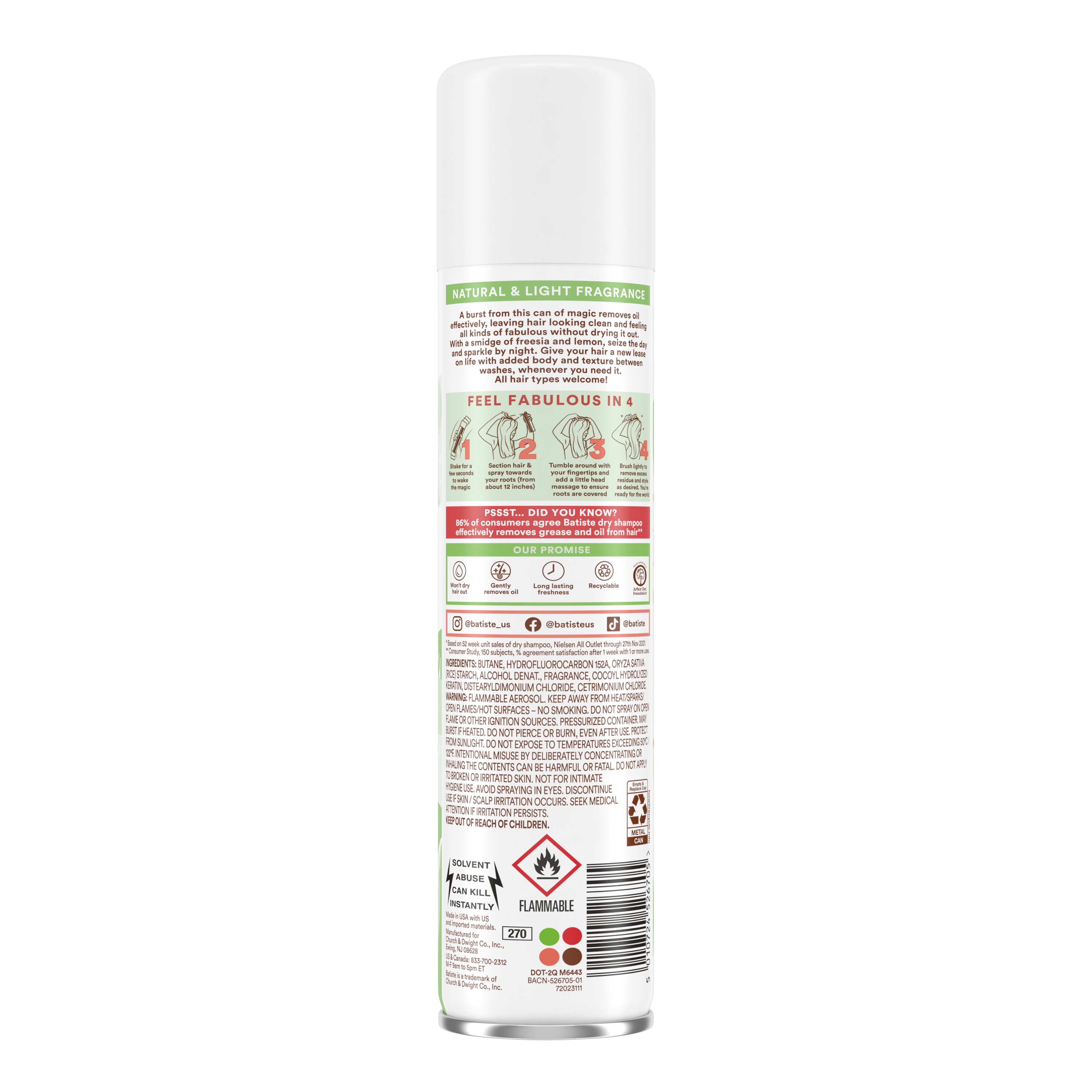 Bare Dry Shampoo - Barely Scented - Batiste