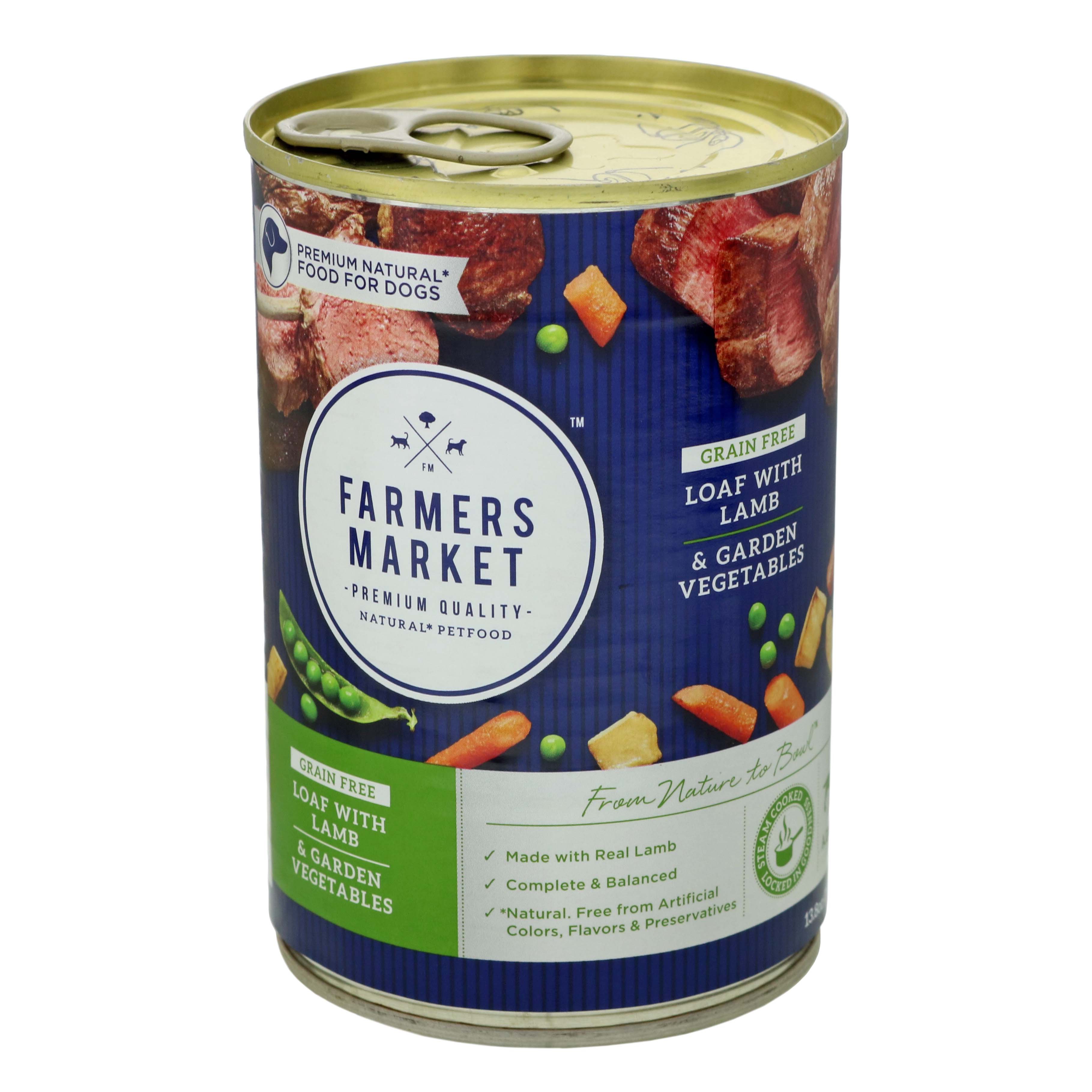 Farmers Market Grain Free Loaf with Lamb & Garden Vegetables Wet Dog