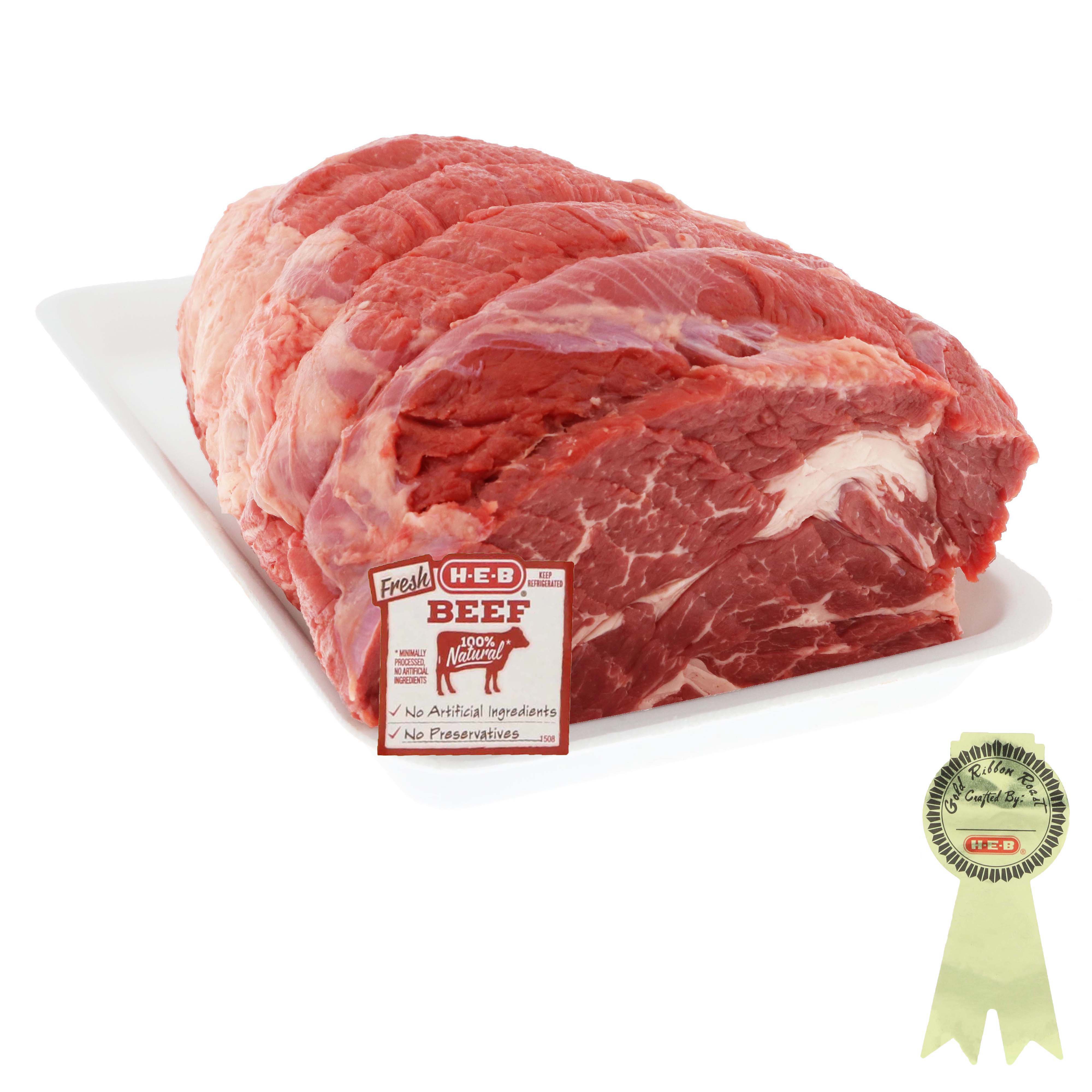 H-E-B Beef Chuck Roast Boneless Whole, USDA Select, Gold Ribbon - Shop ...