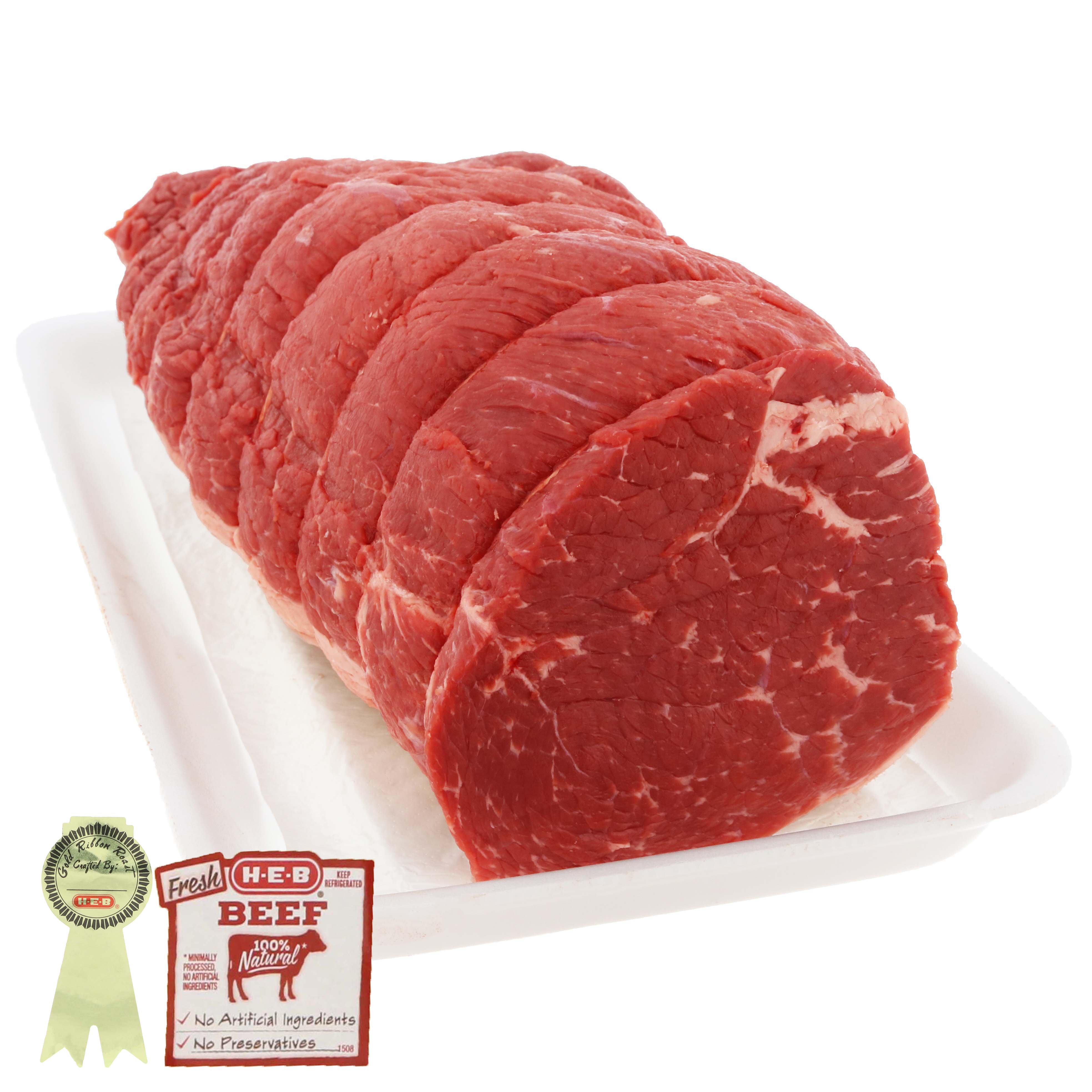 HEB Beef Bottom Round Rump Roast, Boneless, USDA Select, Gold Ribbon Shop Beef at HEB