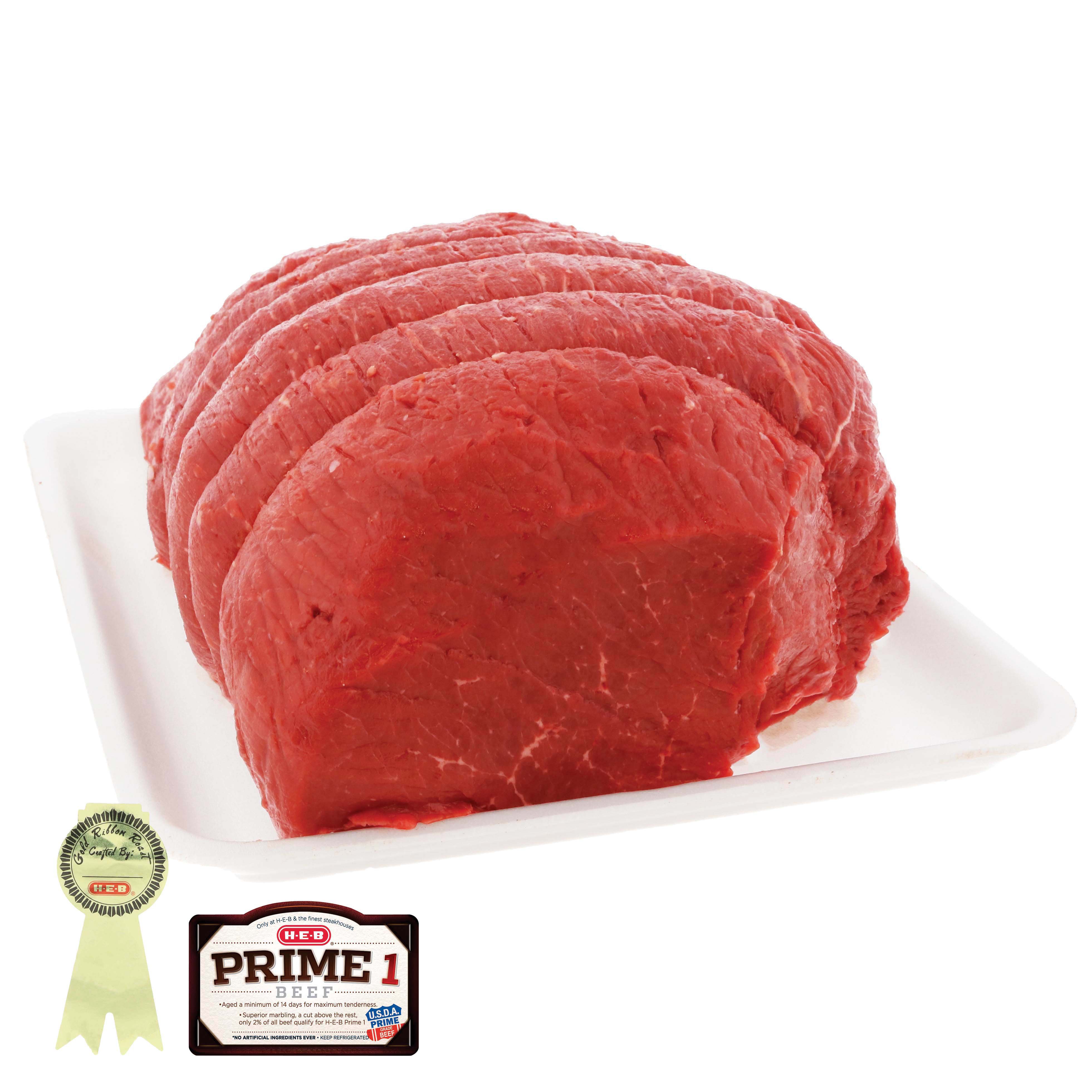 H-E-B Prime 1 Beef Top Round Roast, USDA Prime, Gold Ribbon - Shop Beef ...