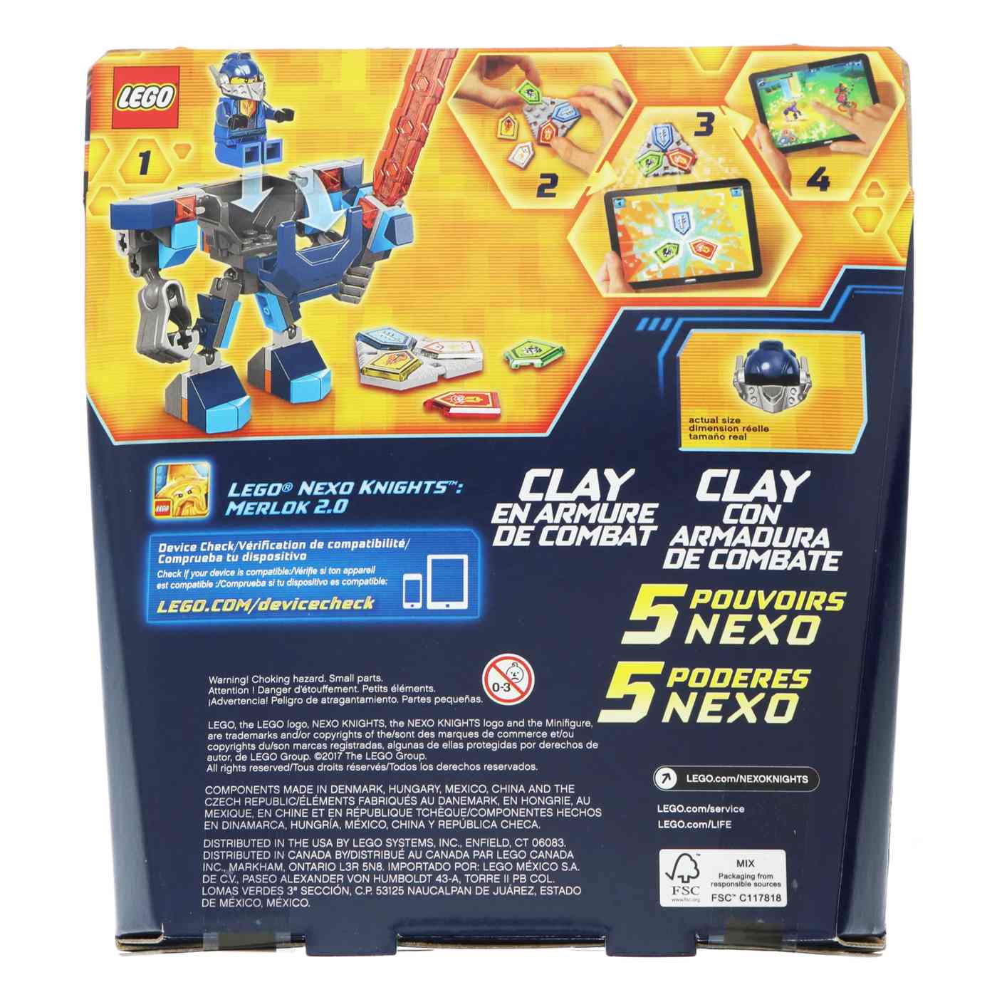 Lego nexo knights battle suit sales clay 70362