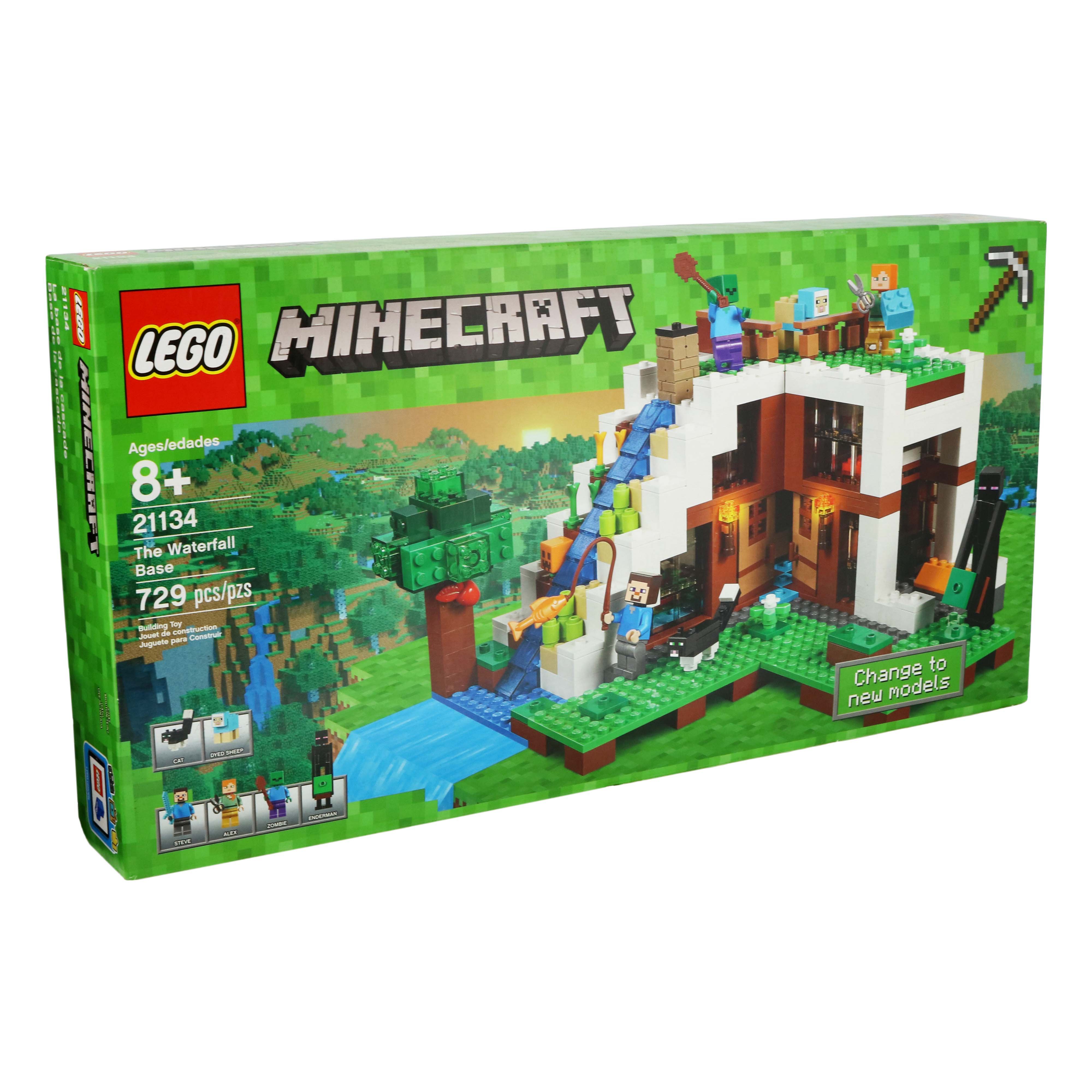 lego minecraft the waterfall base