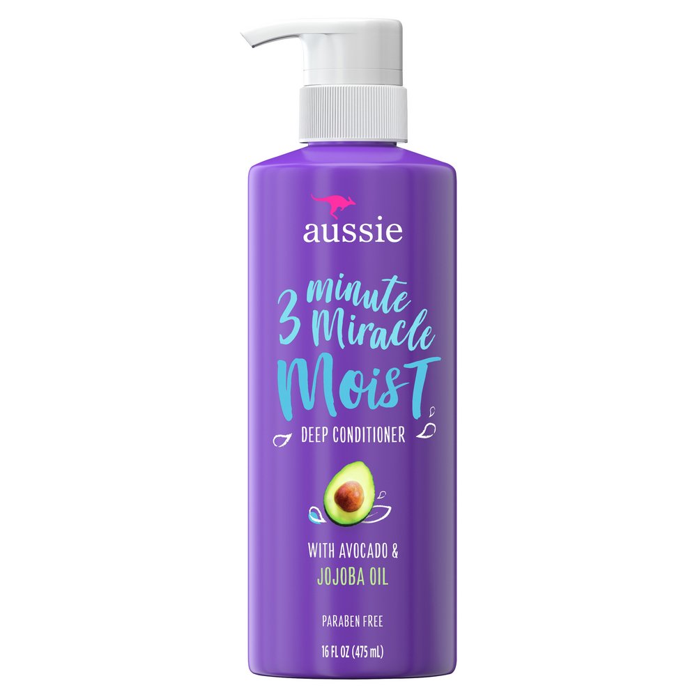 Aussie Miracle Moist 3 Minute Miracle Deep Conditioner Avocado & Jojoba Oil Shop Shampoo