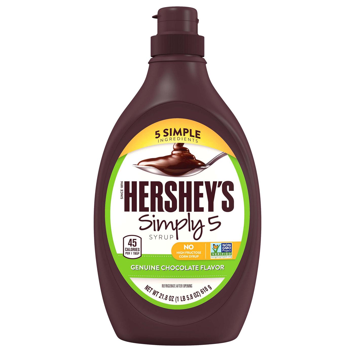 Hershey's Simply 5 Chocolate Syrup Bottle; image 1 of 6