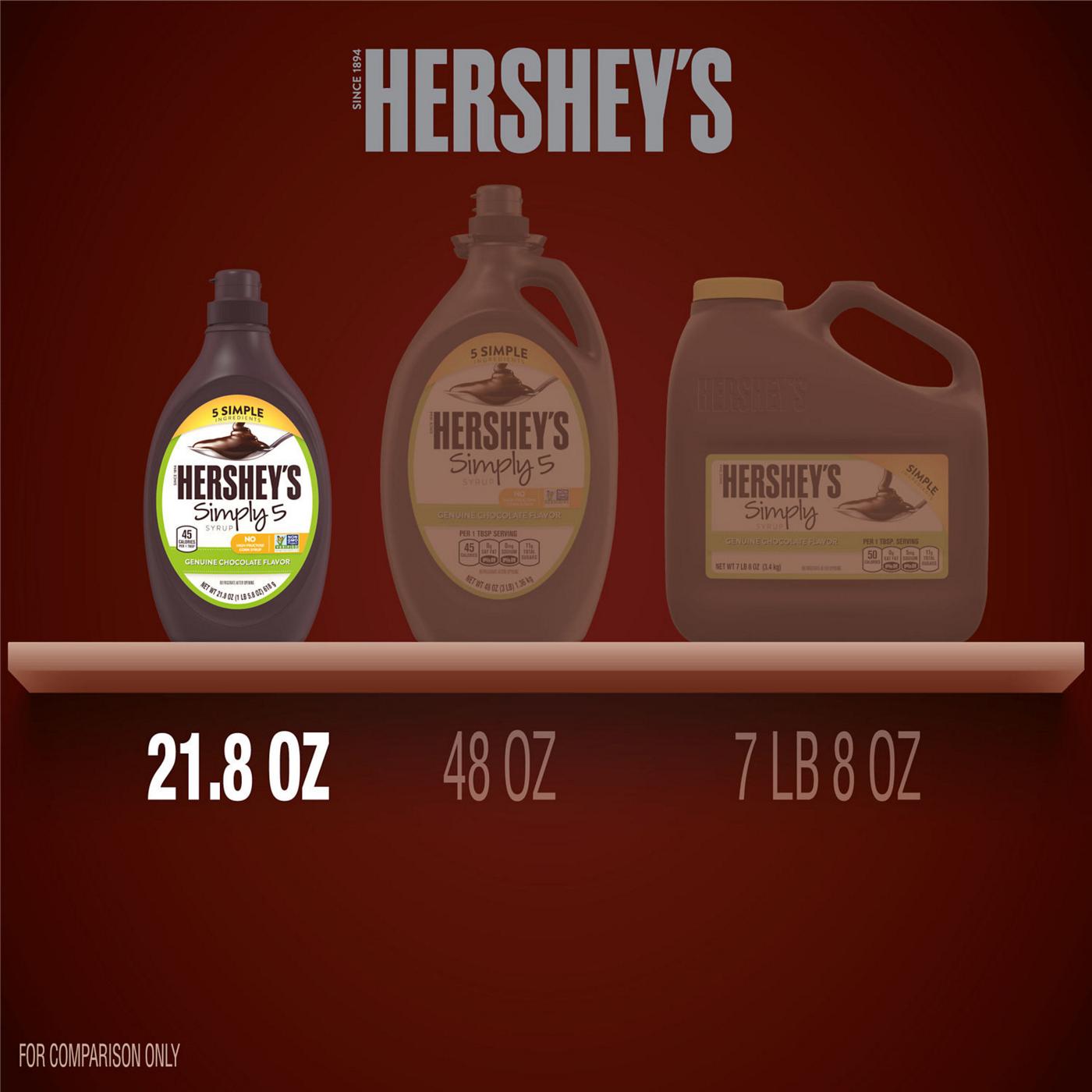 Hershey's Simply 5 Chocolate Syrup Bottle; image 2 of 6