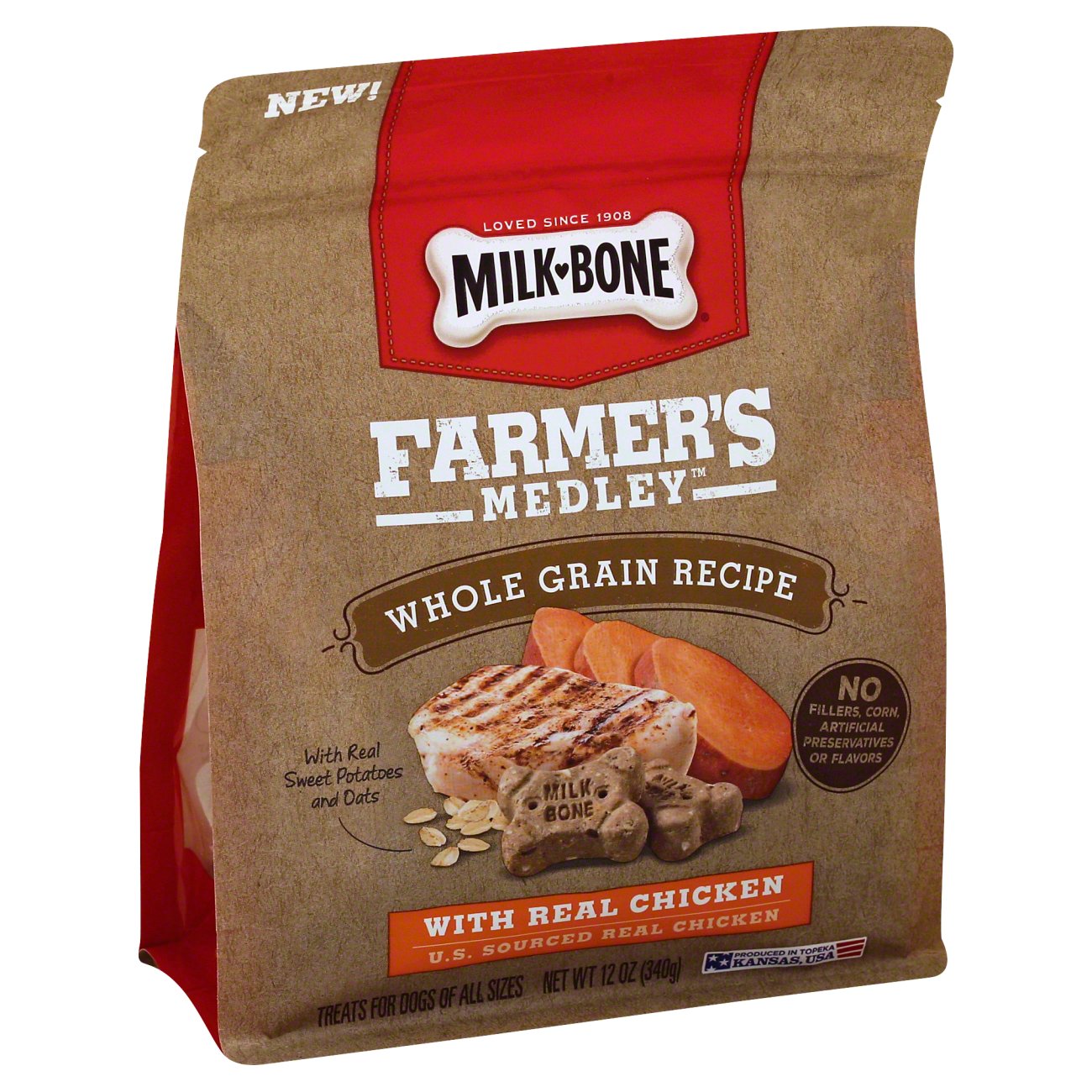 MilkBone Farmer's Medley Whole Grain Recipe Chicken Dog Biscuit Shop Biscuits at HEB