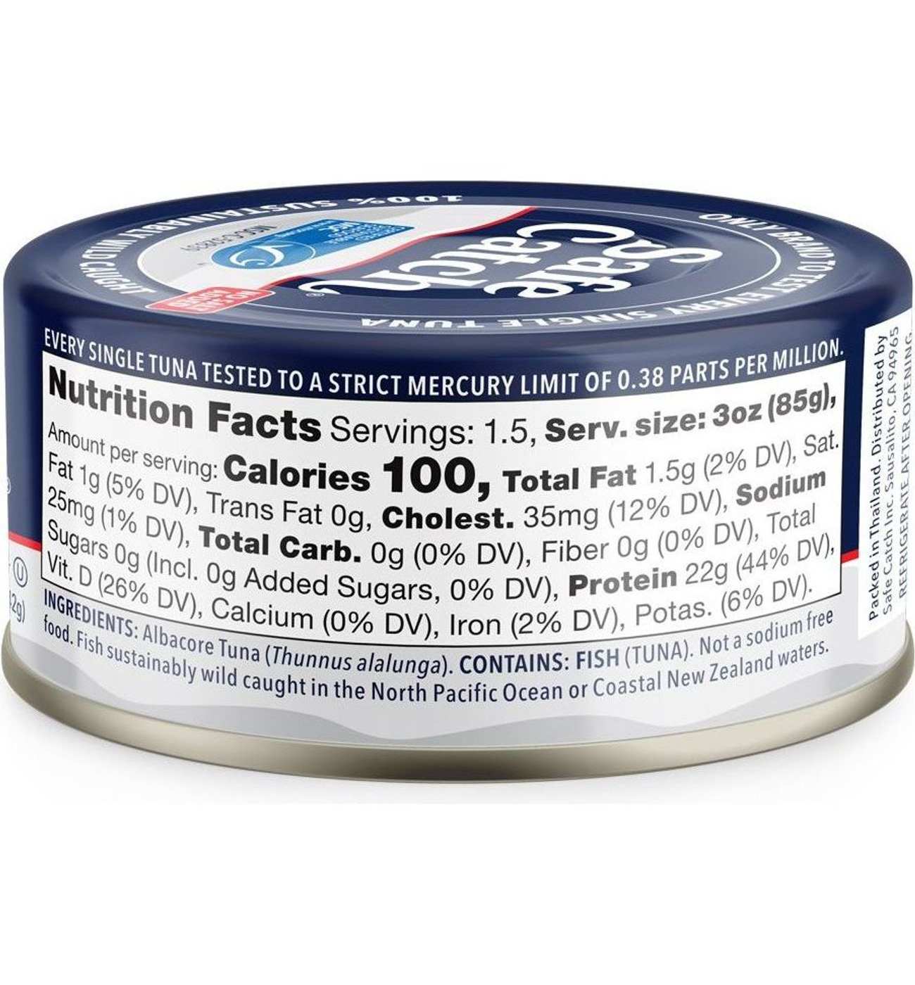 Safe Catch Wild Albacore Tuna No Salt Added; image 2 of 3