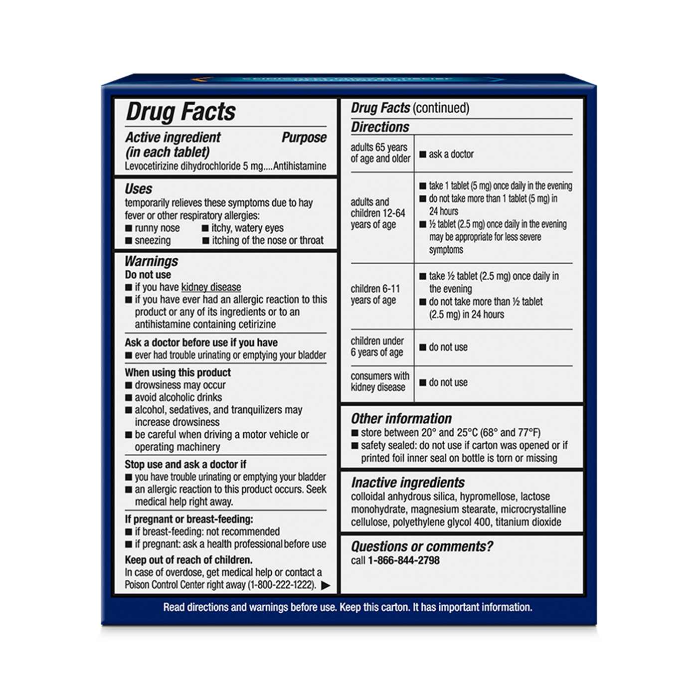 Xyzal Allergy 24 Hour Relief Tablets; image 6 of 7