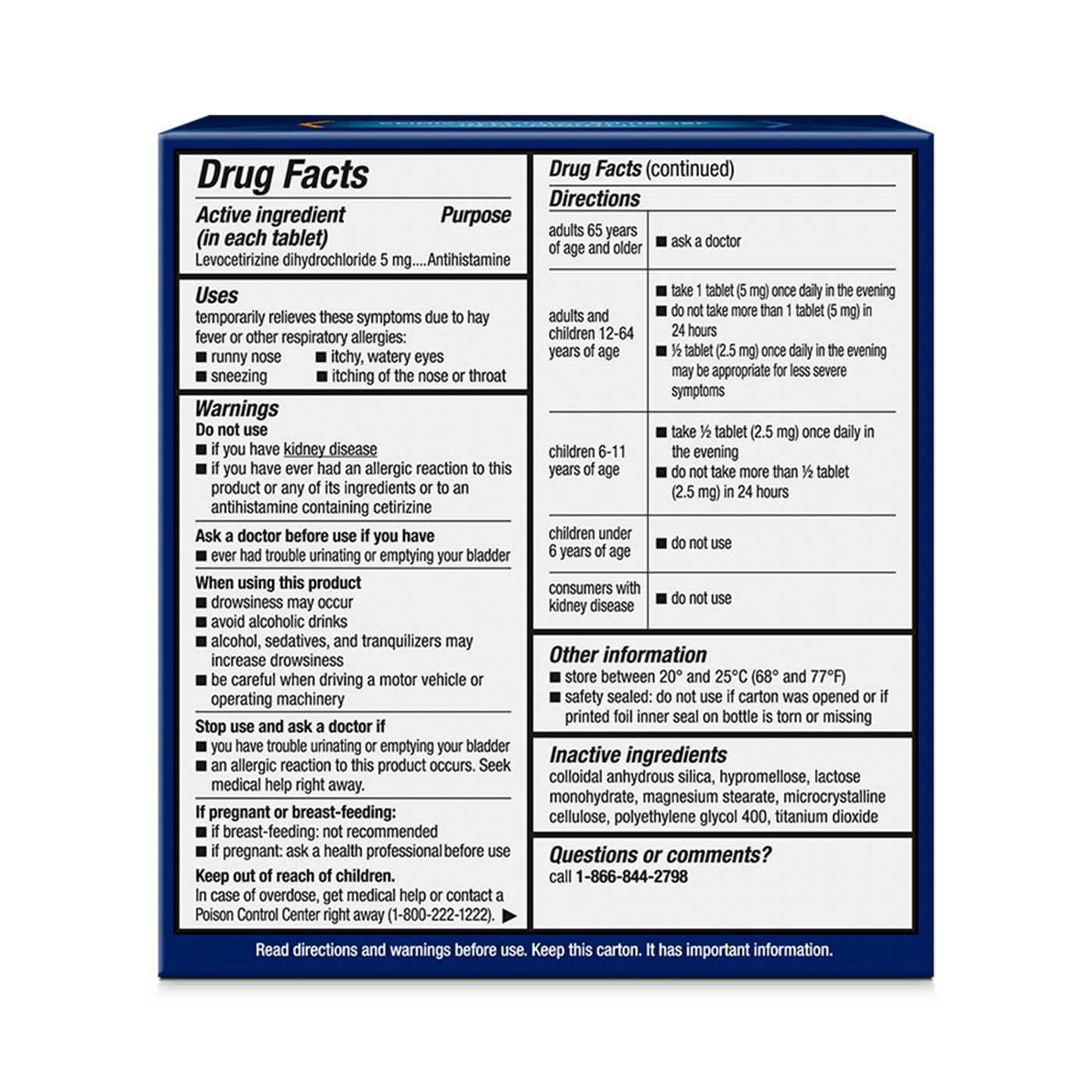 Xyzal Allergy 24 Hour Relief Tablets; image 2 of 5