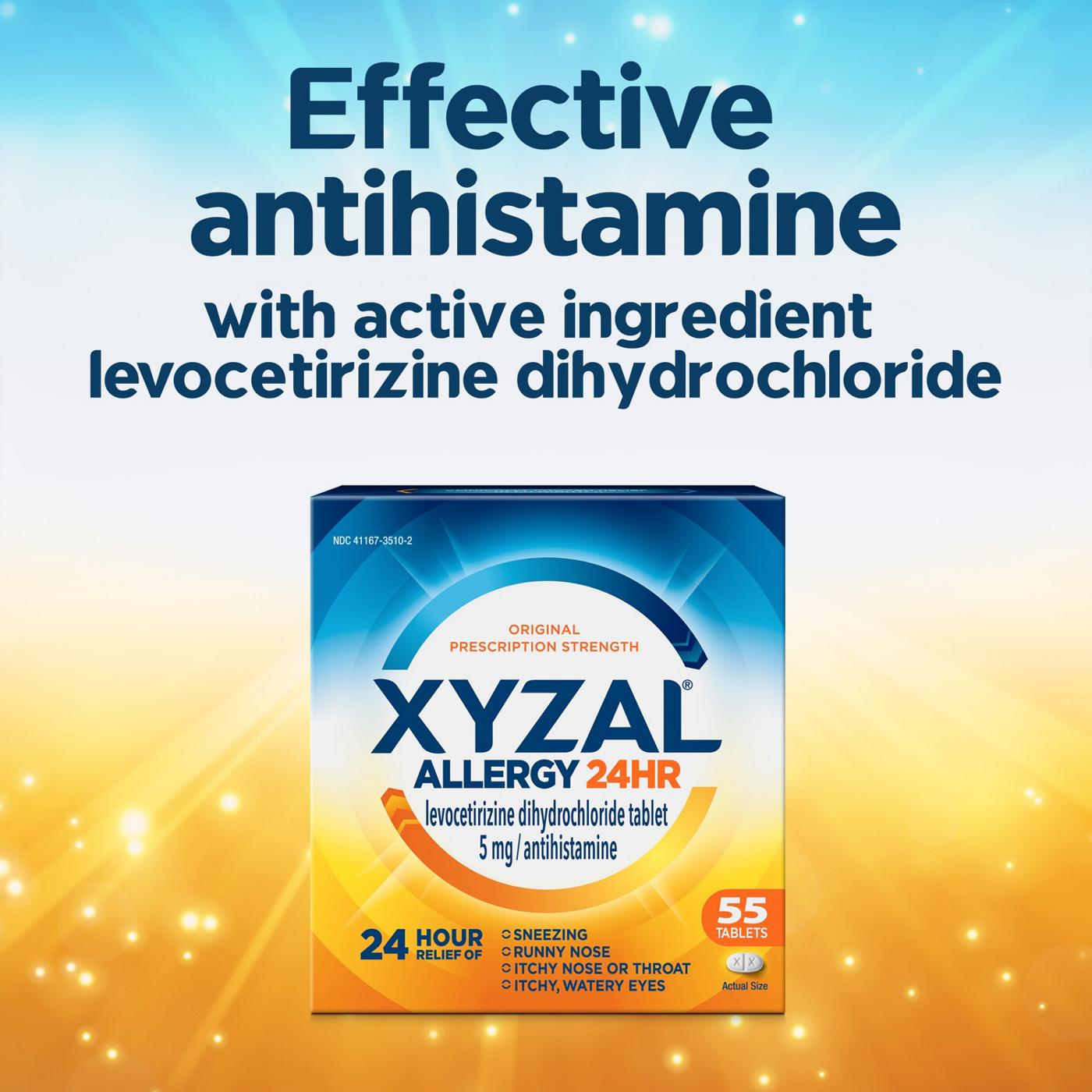 Xyzal Allergy 24 Hour Relief Tablets; image 7 of 10