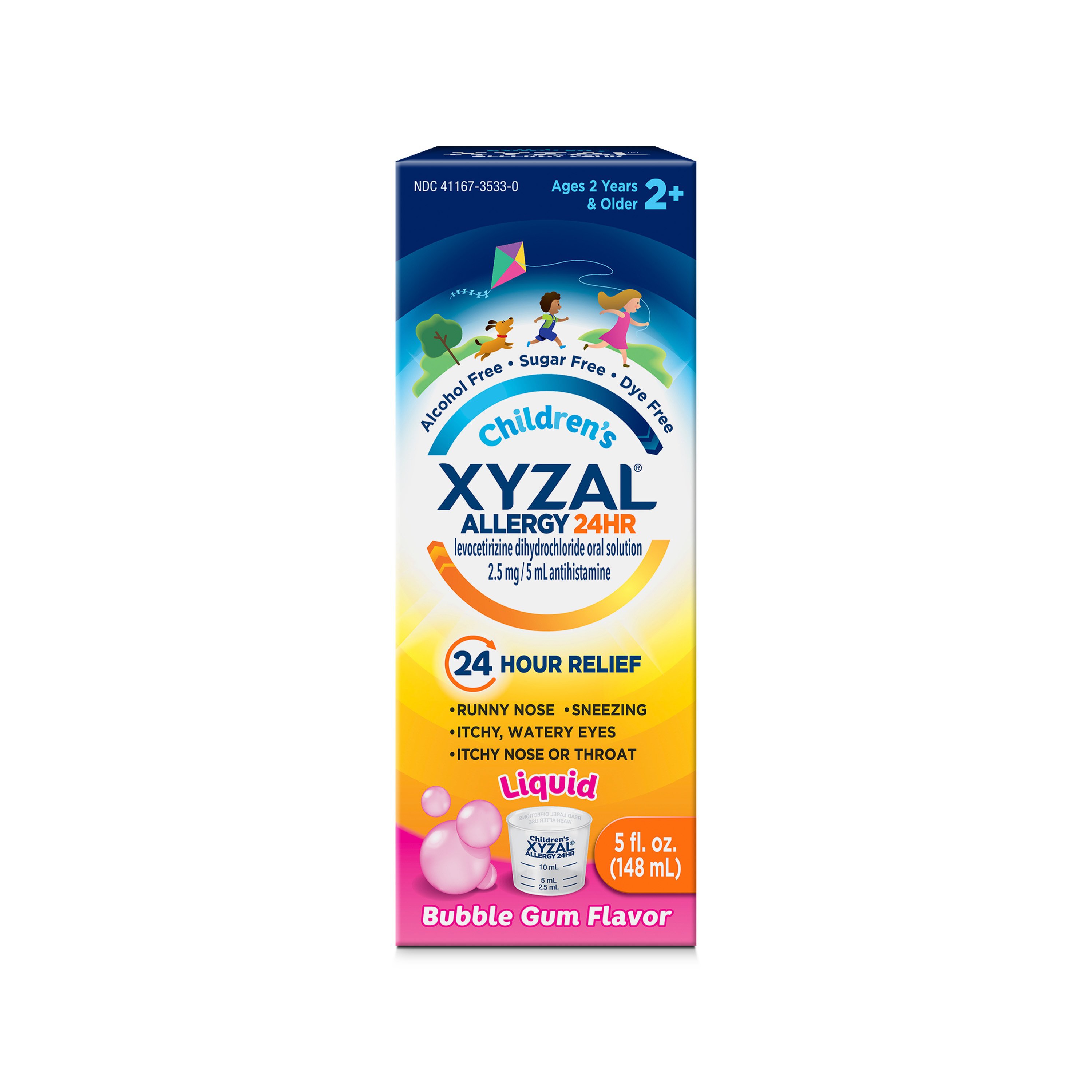 Xyzal Children's Allergy 24 Hour Relief Liquid Tutti Frutti Shop