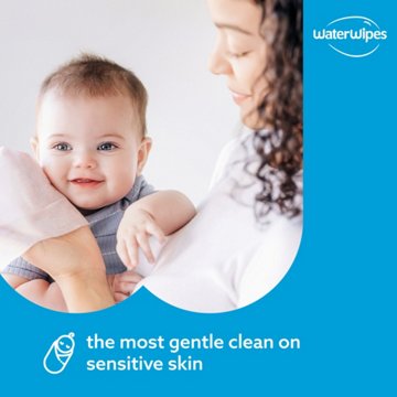 WaterWipes Sensitive+ Newborn & Baby Wipes, 99.9% Water - Unscented, 60 ct