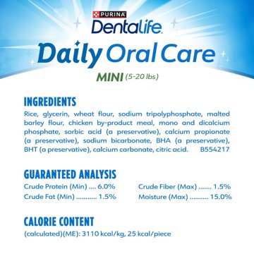 DentaLife Daily Oral Care Toy Breed Dog Dental Chews - Chicken Flavor